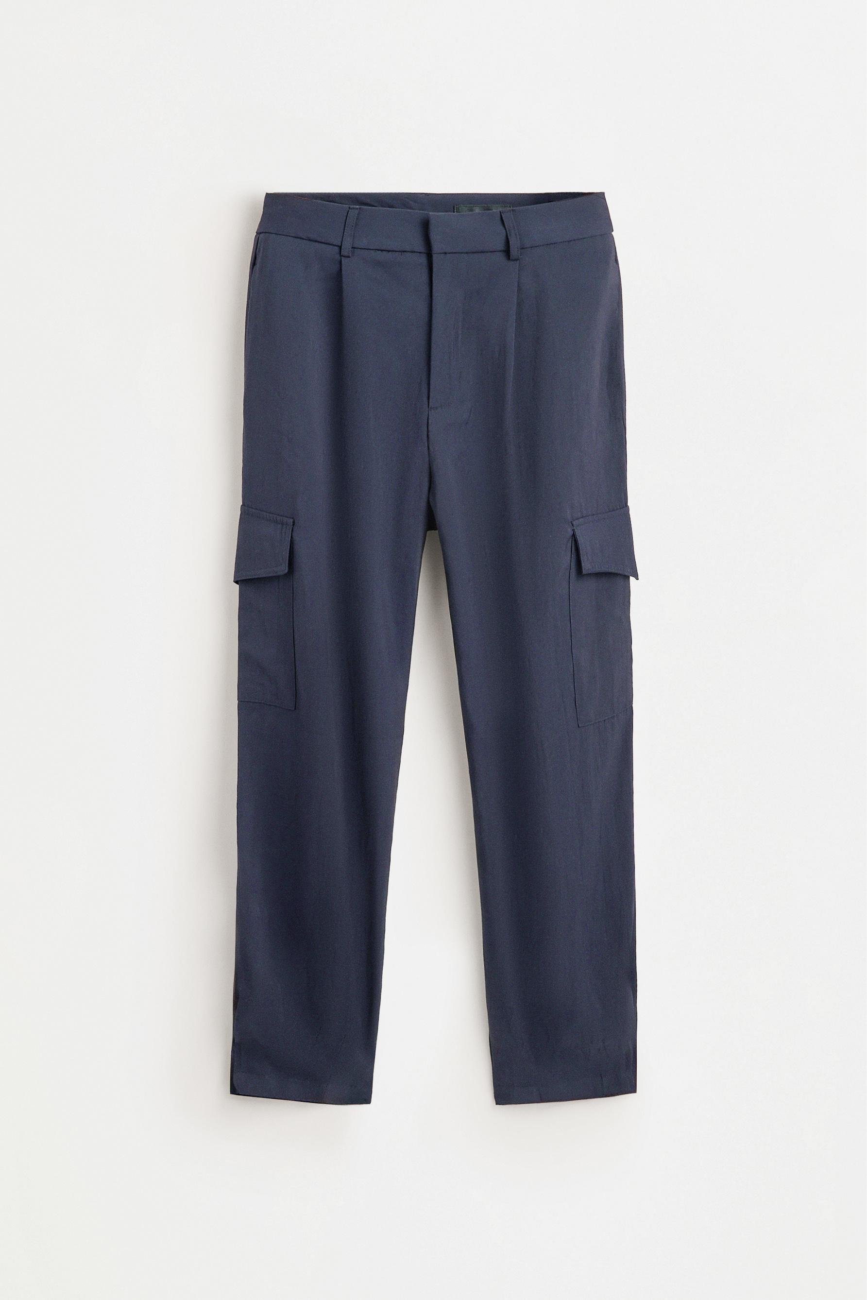 Cargo trousers with fitted hem — NAVY
