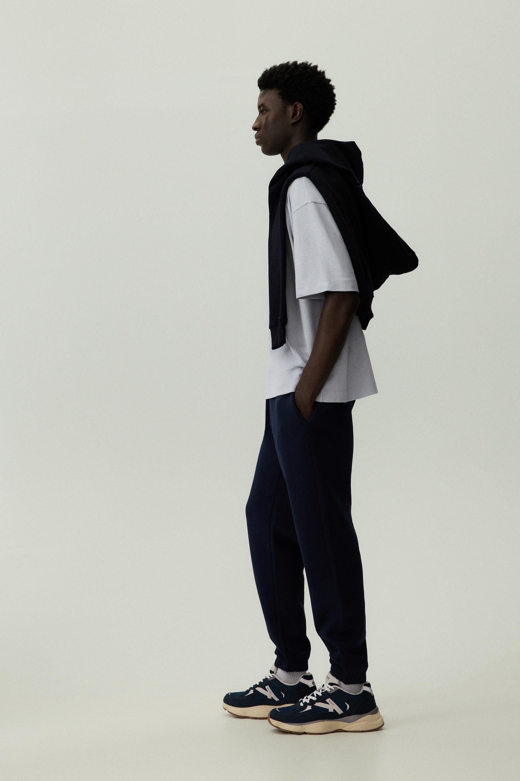 Slim fit tracksuit bottoms — NAVY
