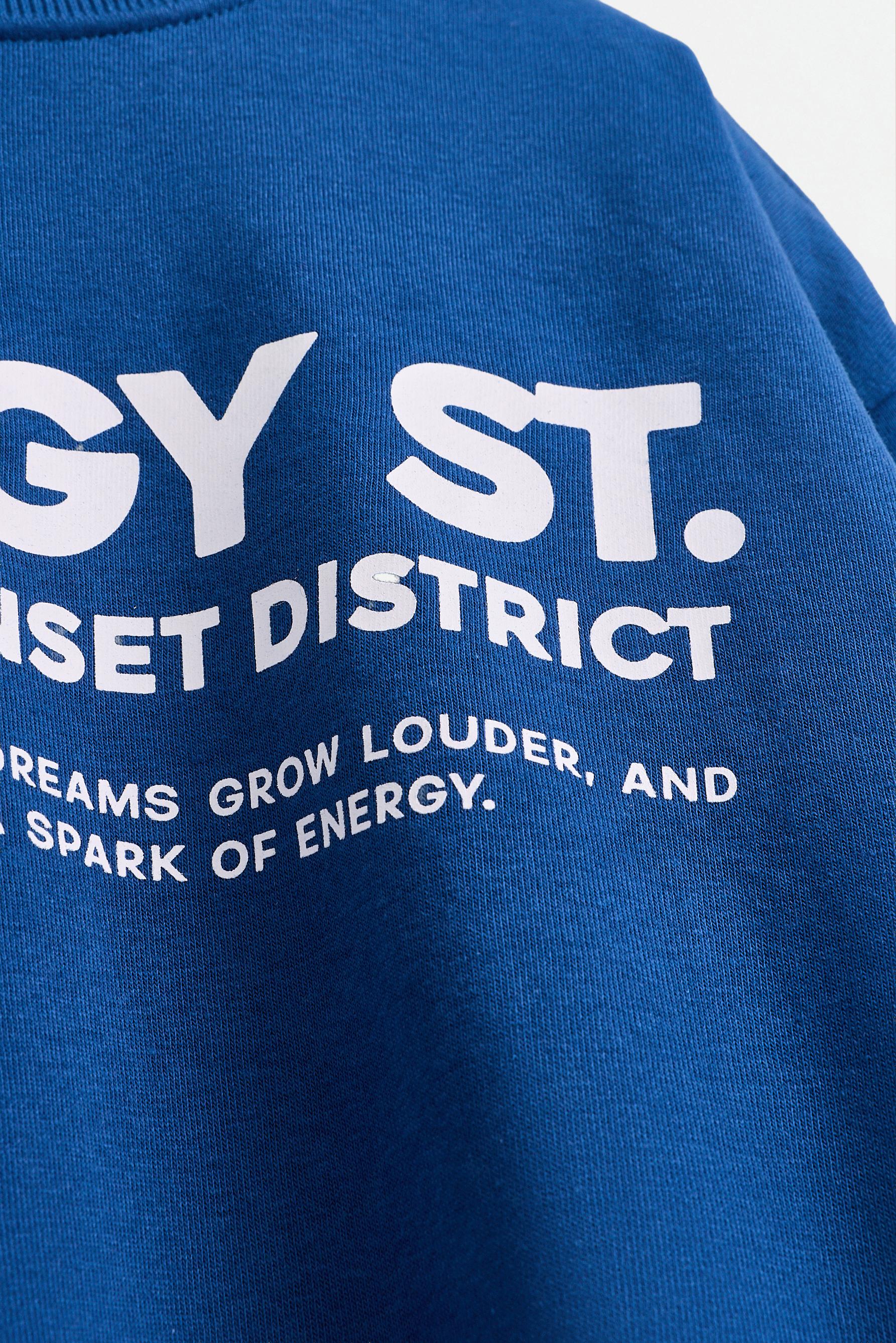 Printed sweatshirt — DARK BLUE