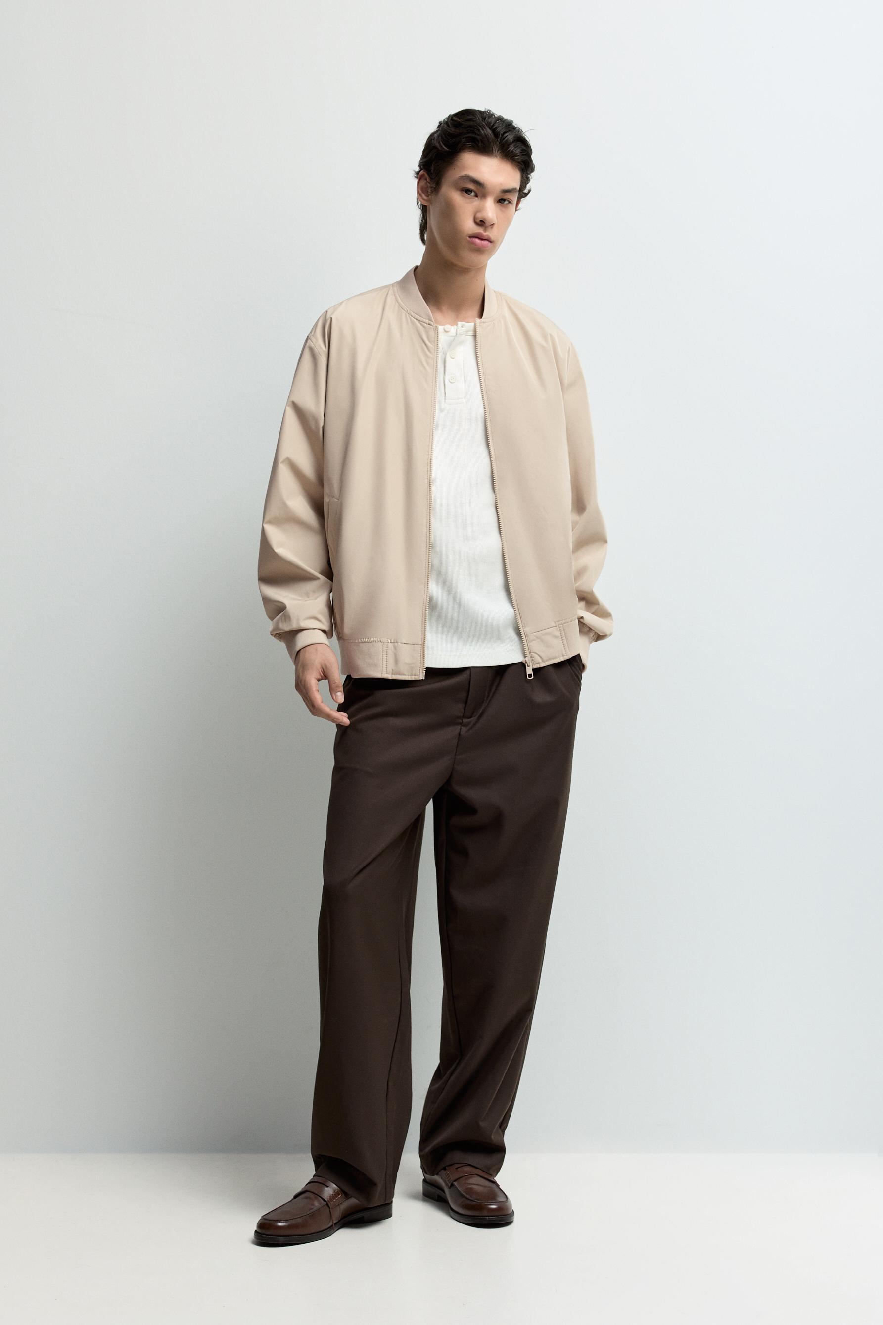 Bomber jacket — BEIGE