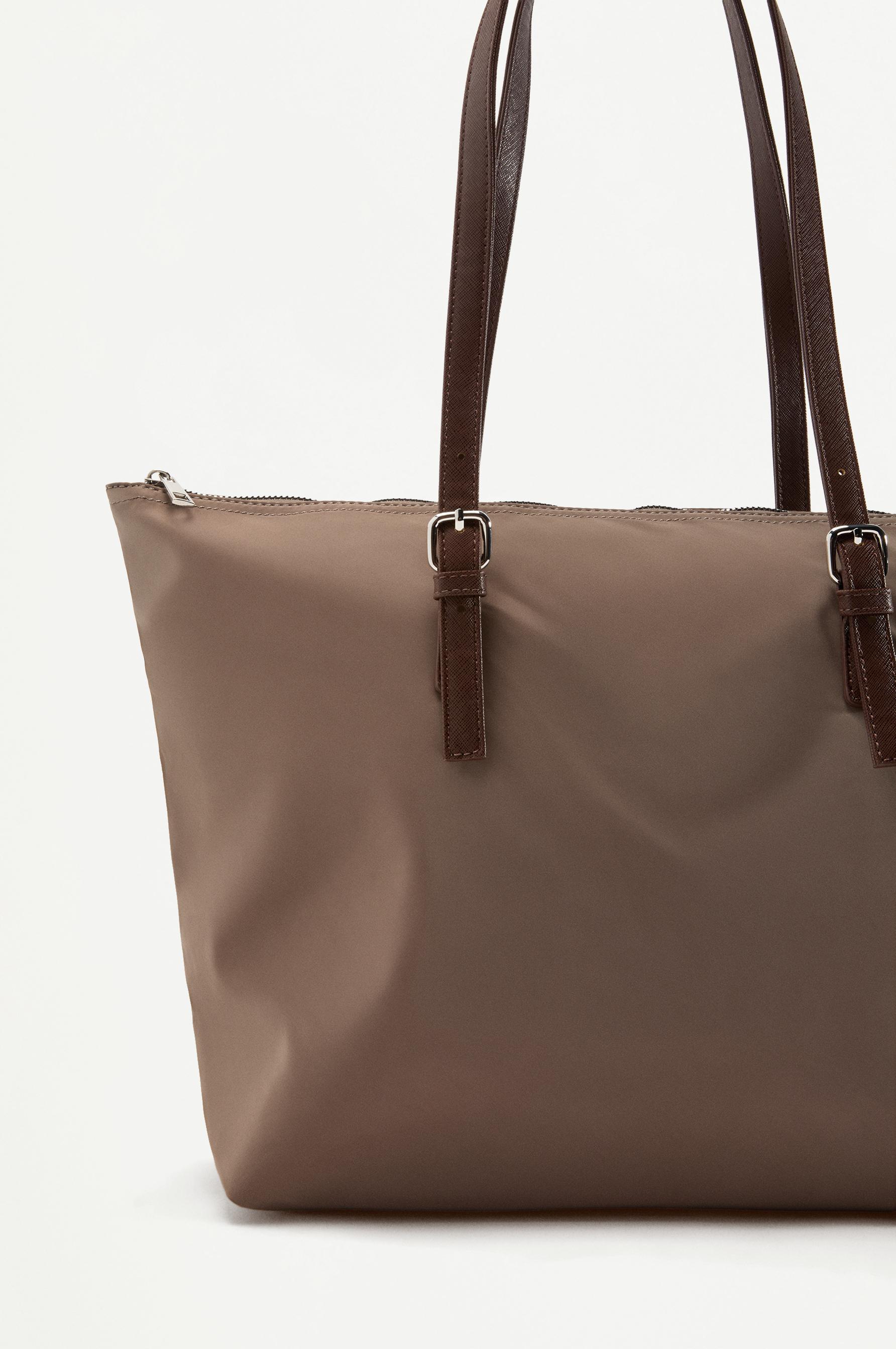 Nylon shopper bag — GREY