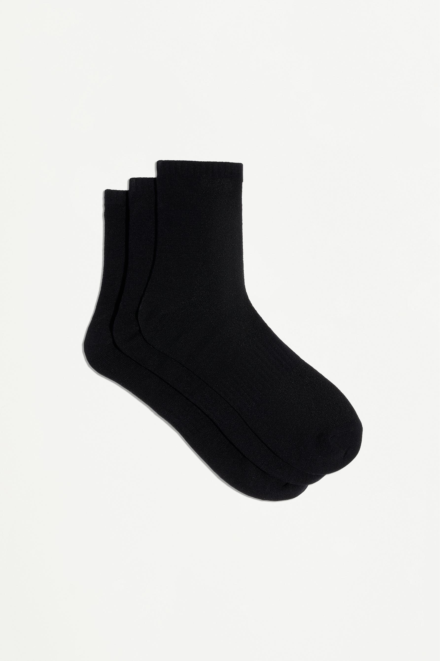 Ankle socks (3-Pack) — BLACK