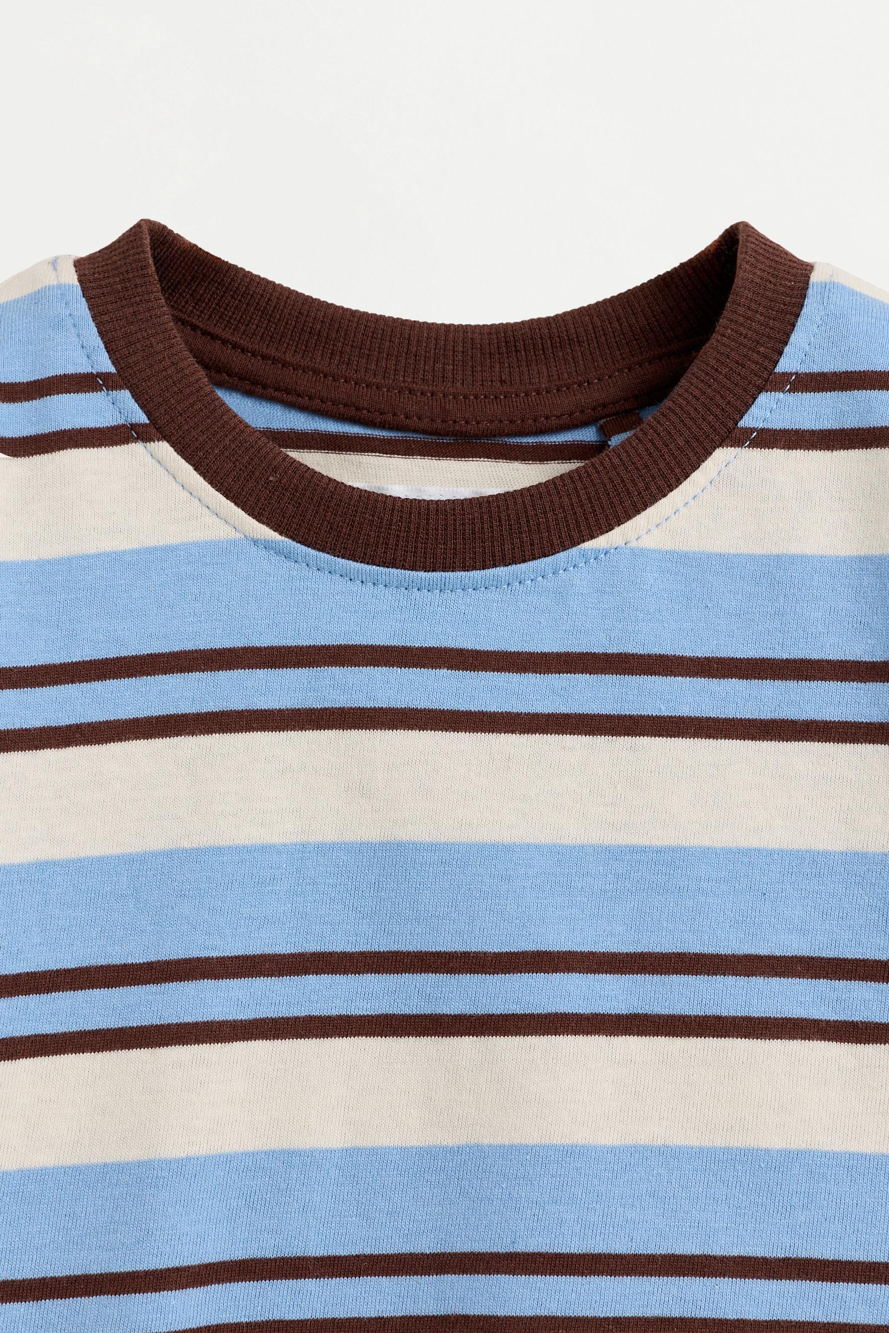 Baby Boy | Brown striped T-shirt — DEEP BLUE