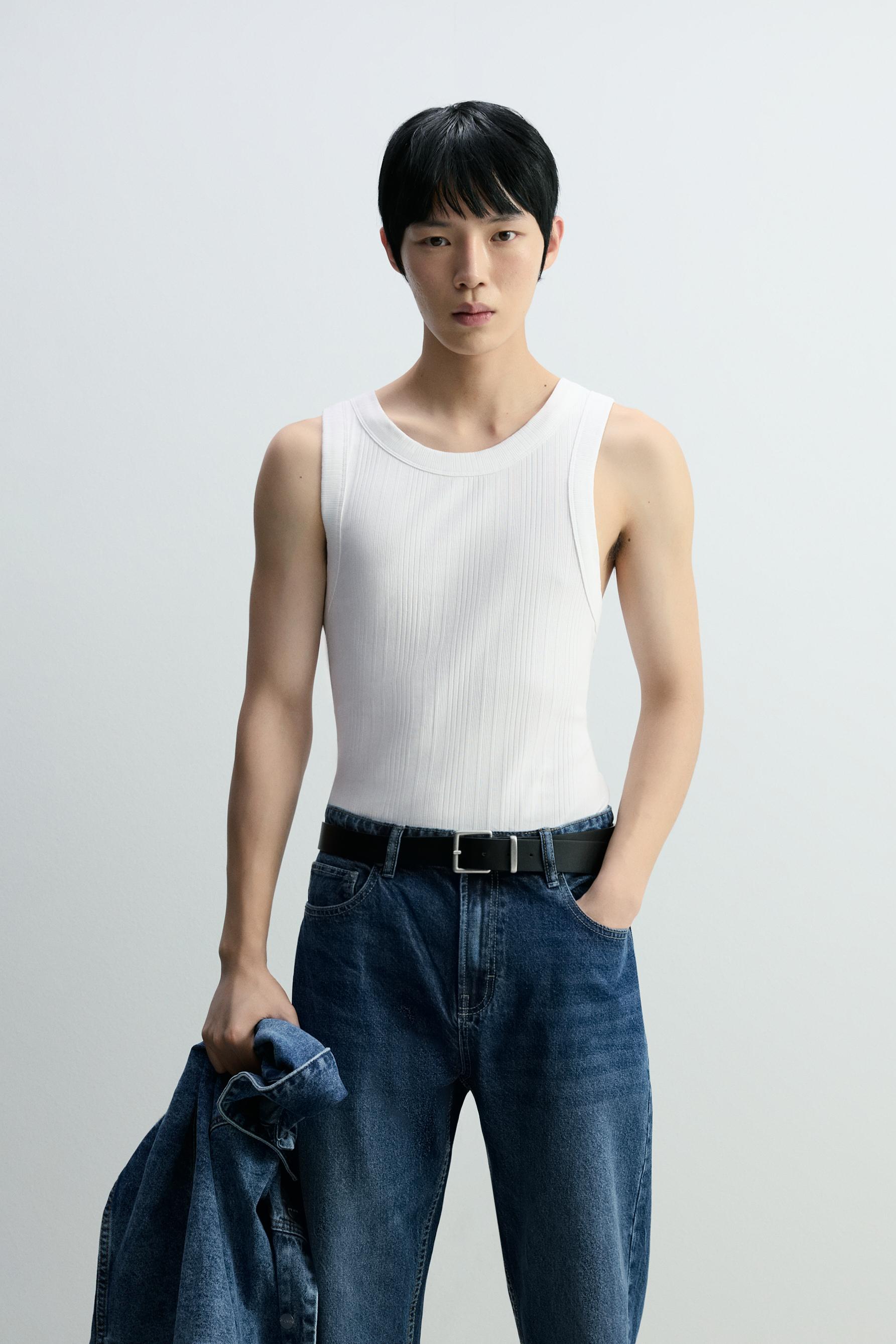 Camiseta tirantes canalé