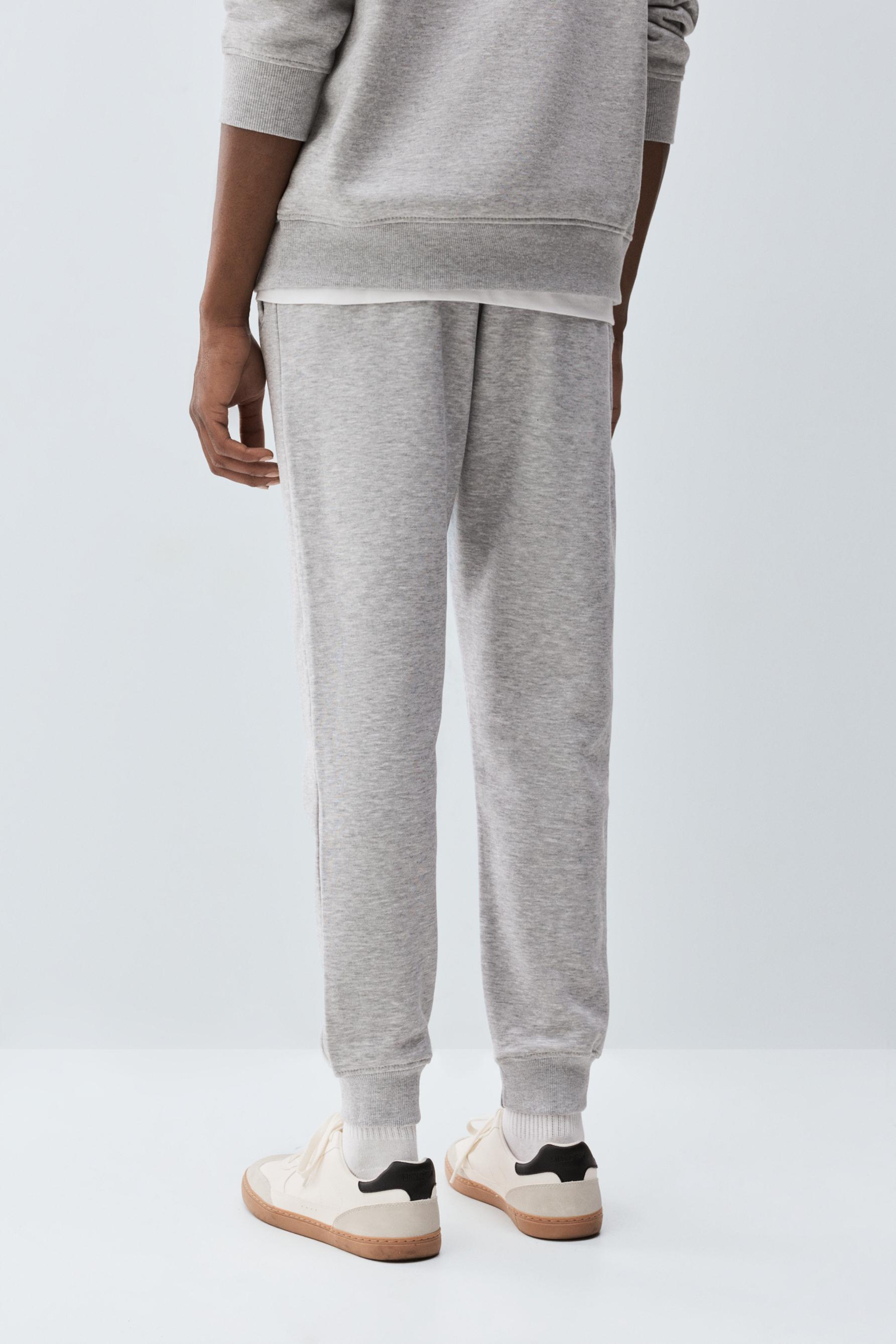 Regular fit tracksuit bottoms — GREY MARL