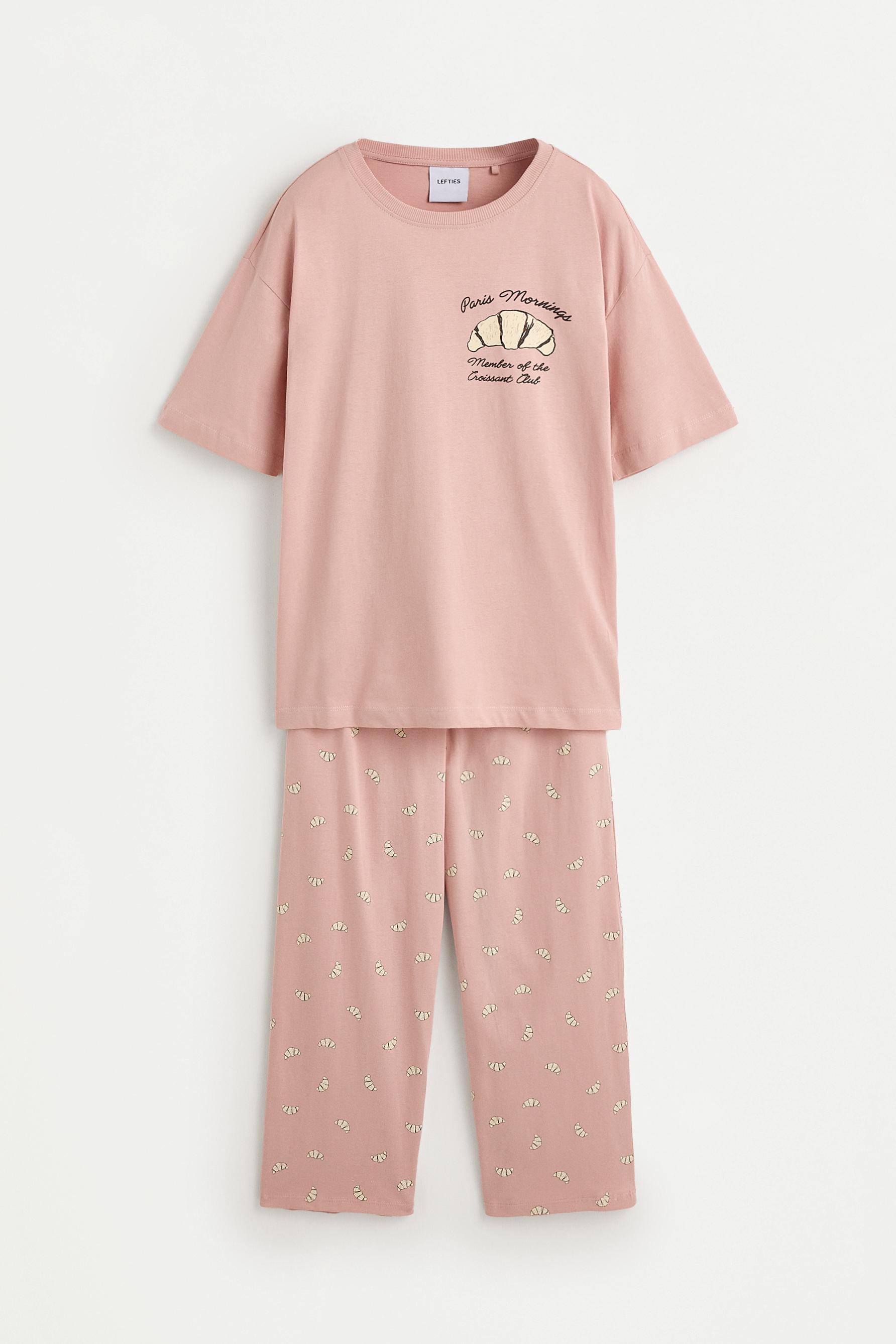 Long printed pyjamas — PASTEL PINK