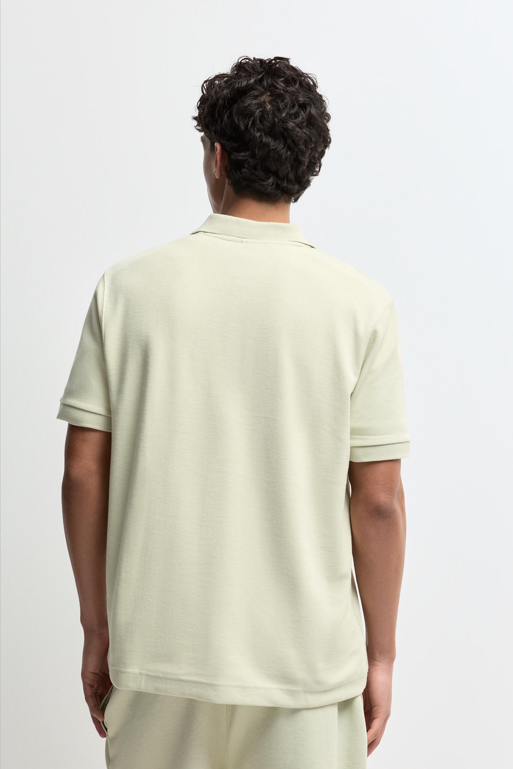 Basic textured polo shirt — APPLE GREEN
