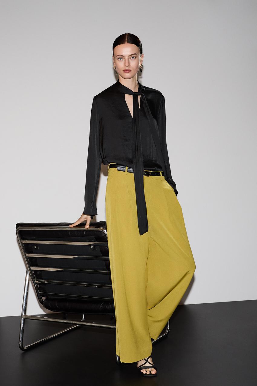 slim fit dress slacks Beyond Yoga in The Flow Wide Leg Pant main image 1