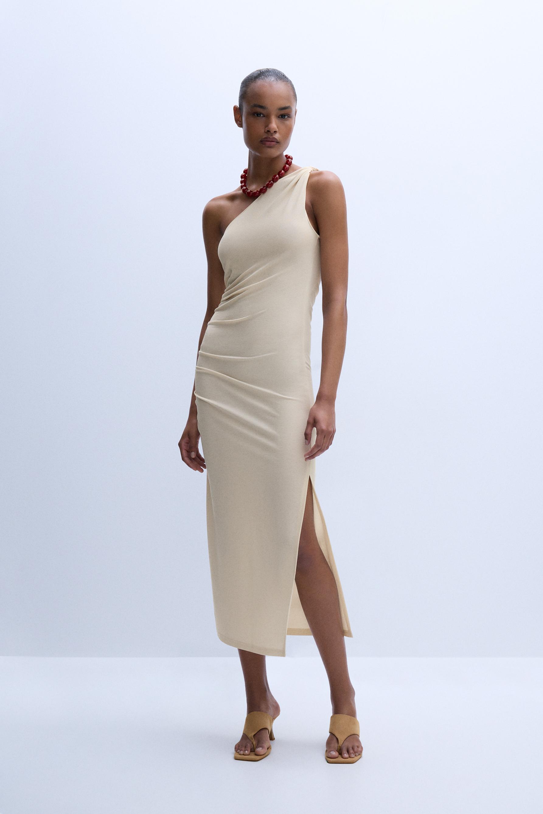 Vestido midi asimétrico