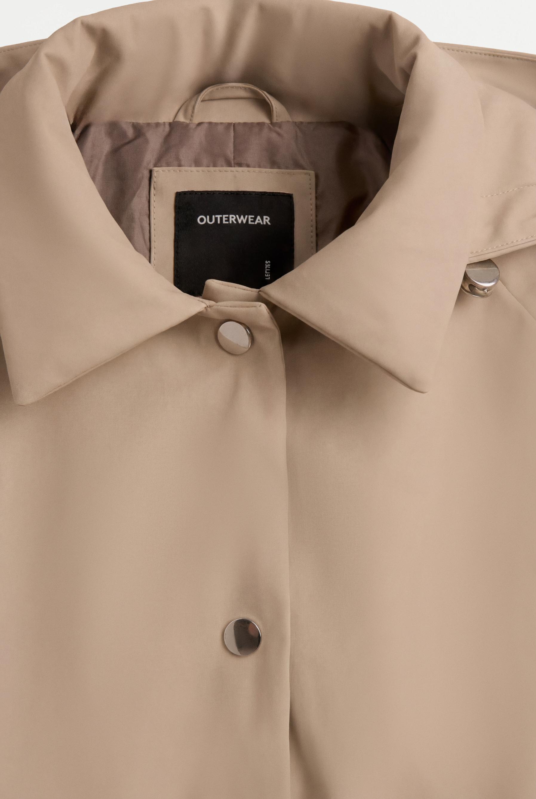 Rubberised parka — DARK BEIGE