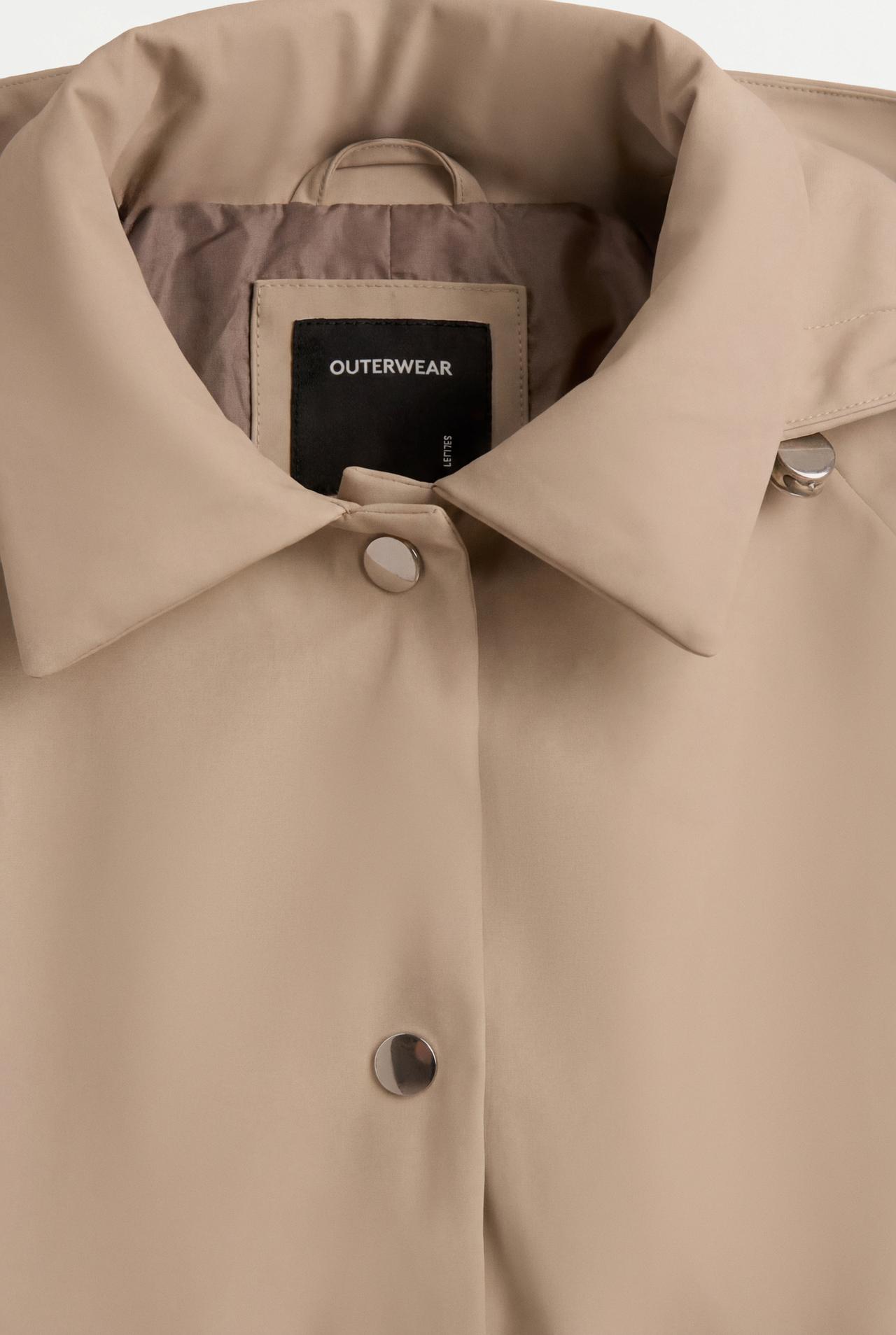 Rubberised parka — DARK BEIGE