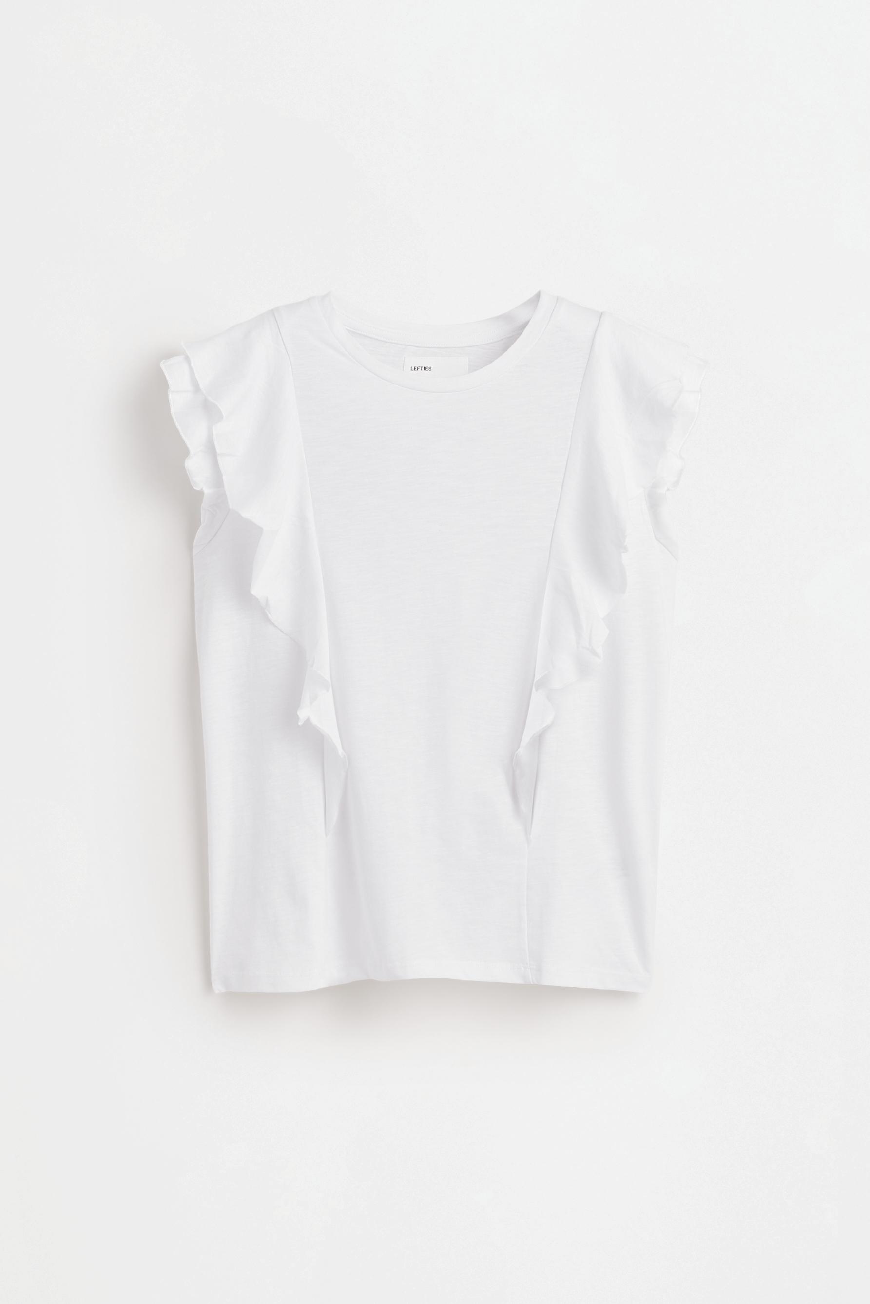 Ruffled T-shirt — OFF WHITE