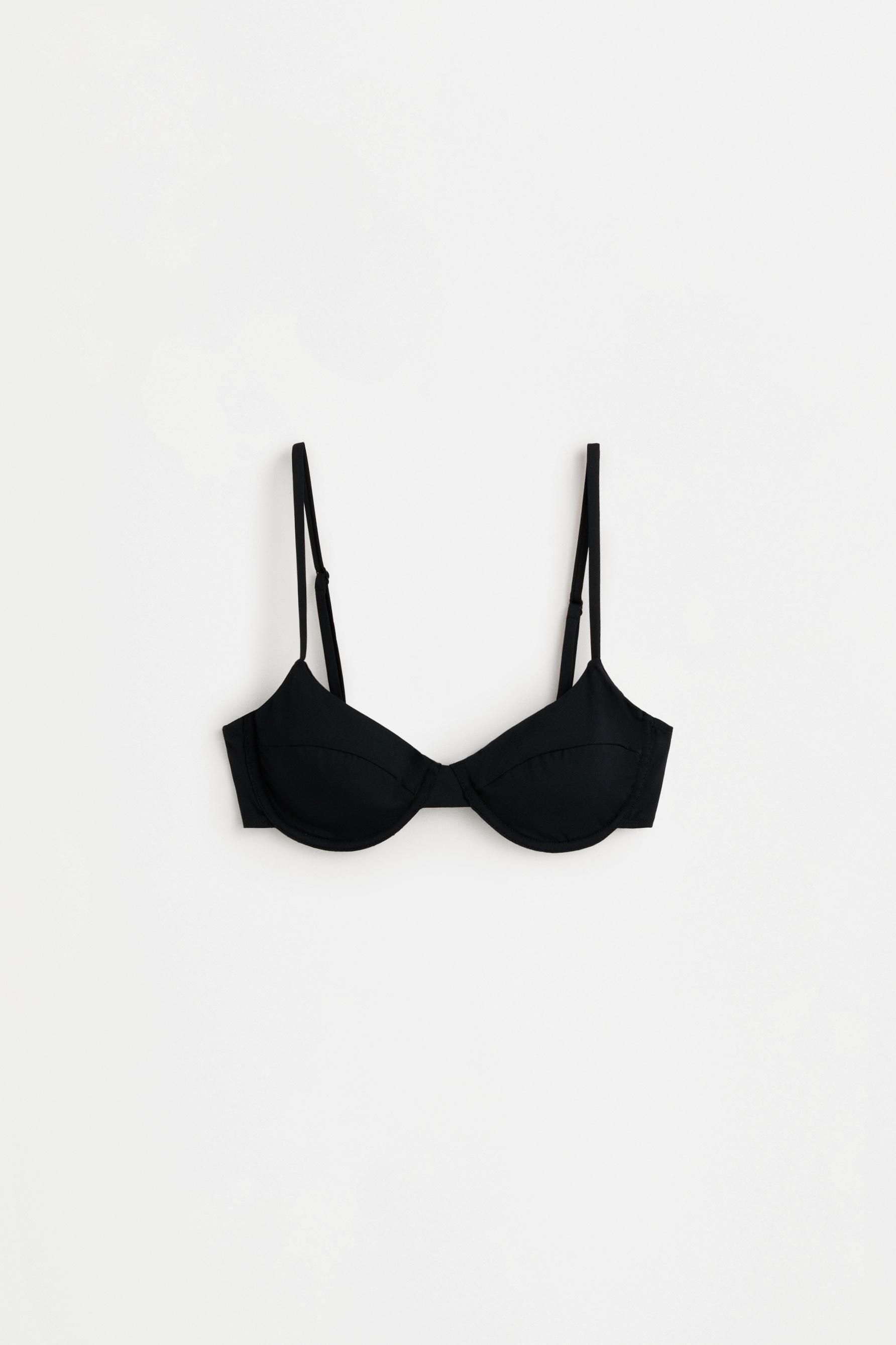 Underwire bikini top — BLACK