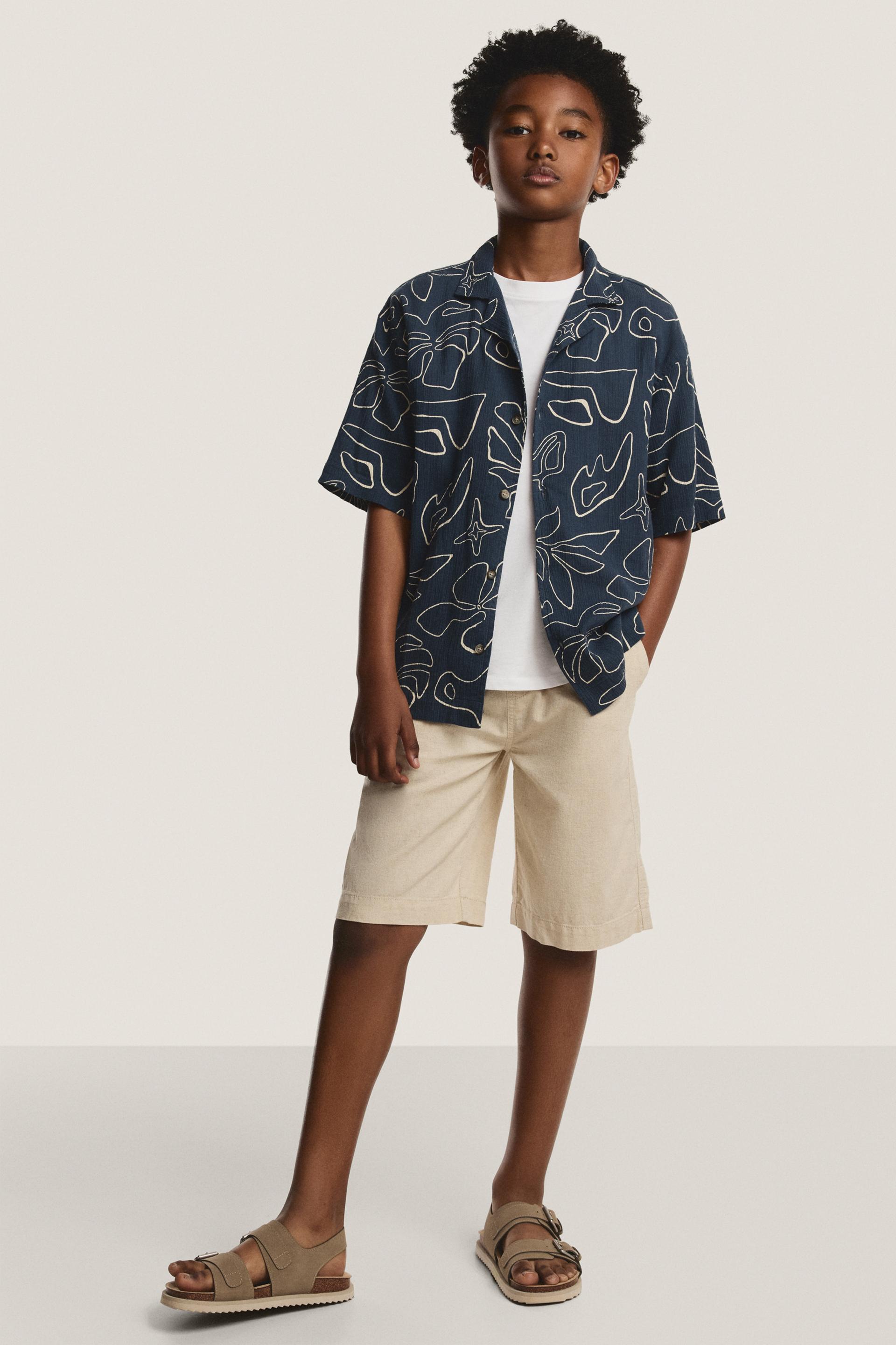 Camisa resort estampada