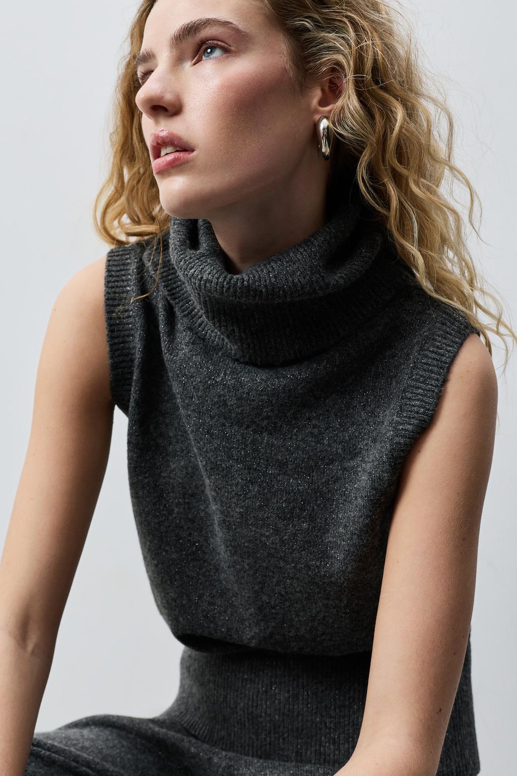 Chaleco cuello vuelto