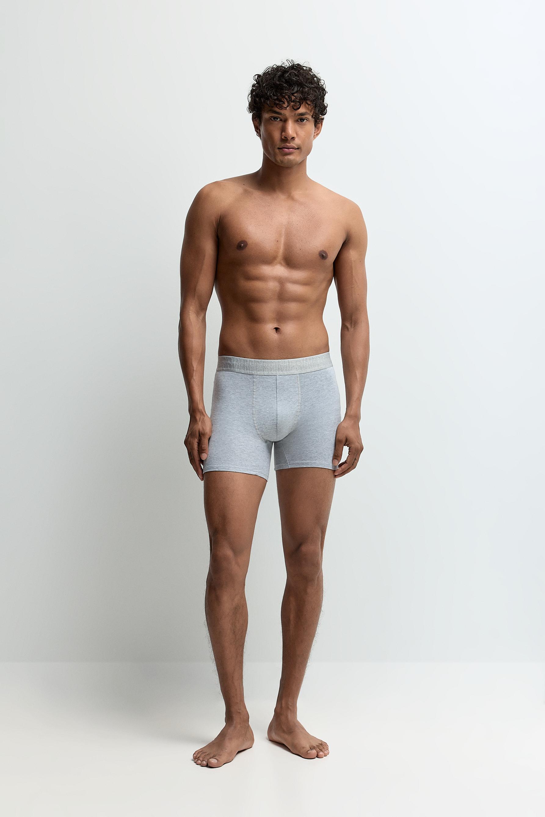 5-pack of long plain boxers — MAROON