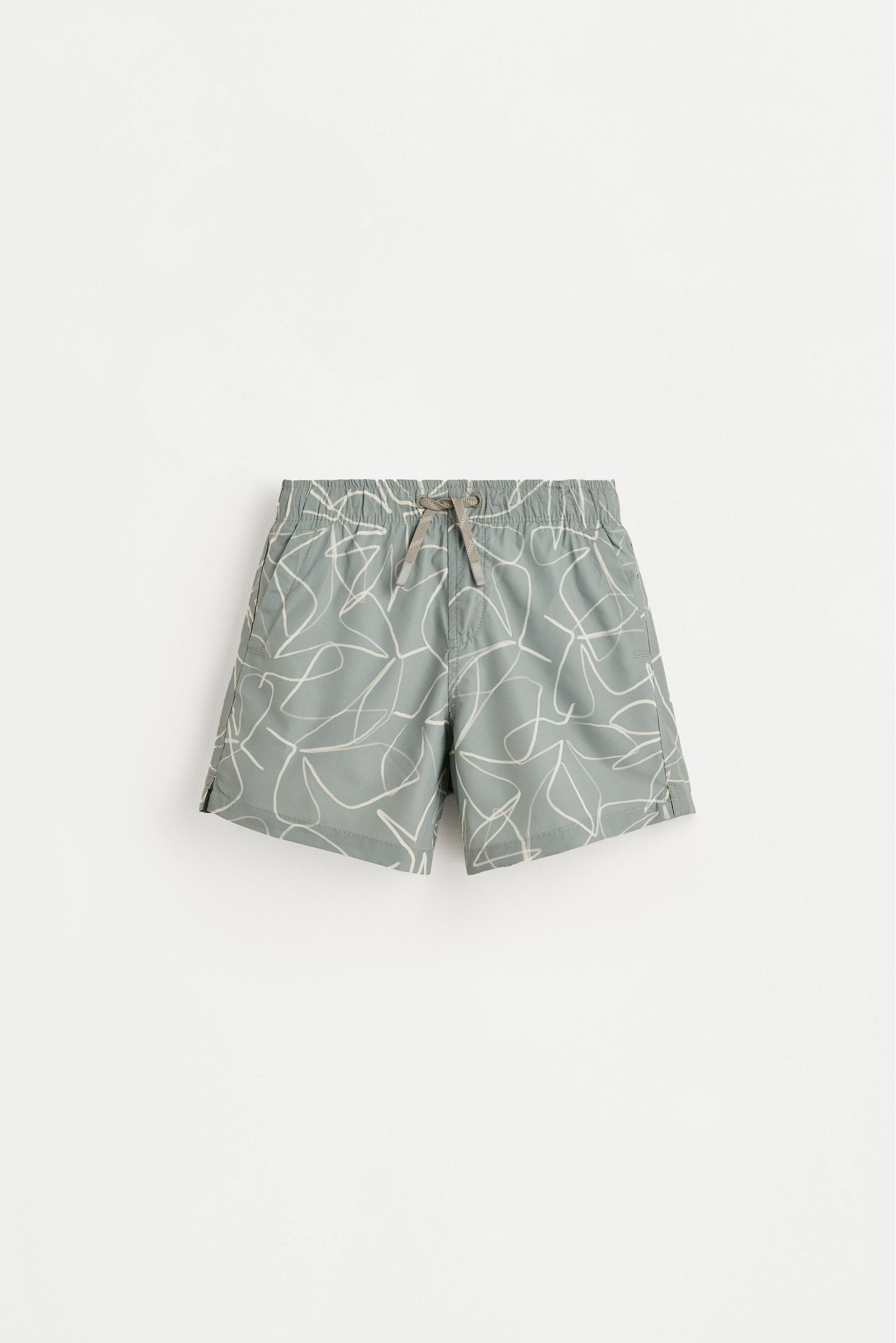 Printed swim shorts — GREEN