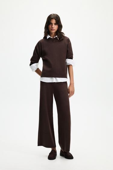 Basic sweater — DARK BROWN 2