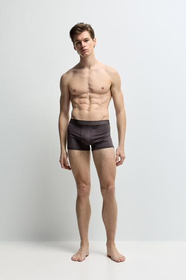 Microfibre boxers (Pack 3) — BROWN 1