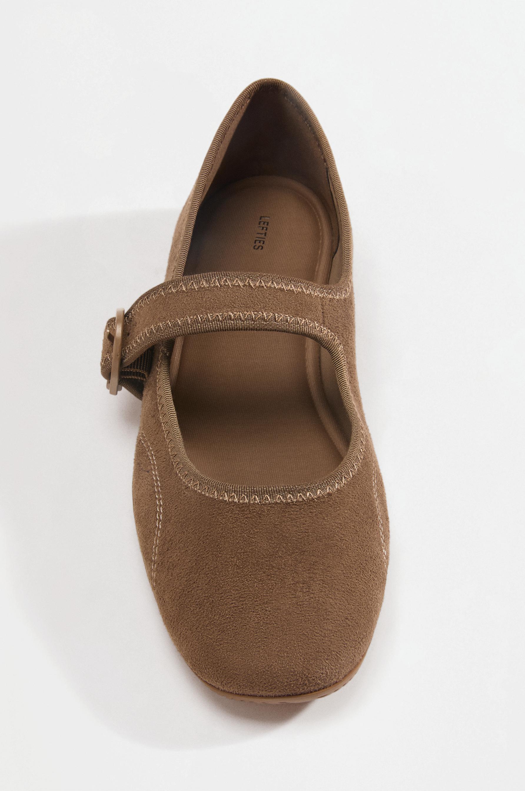 Sporty ballerina flats — LEATHER