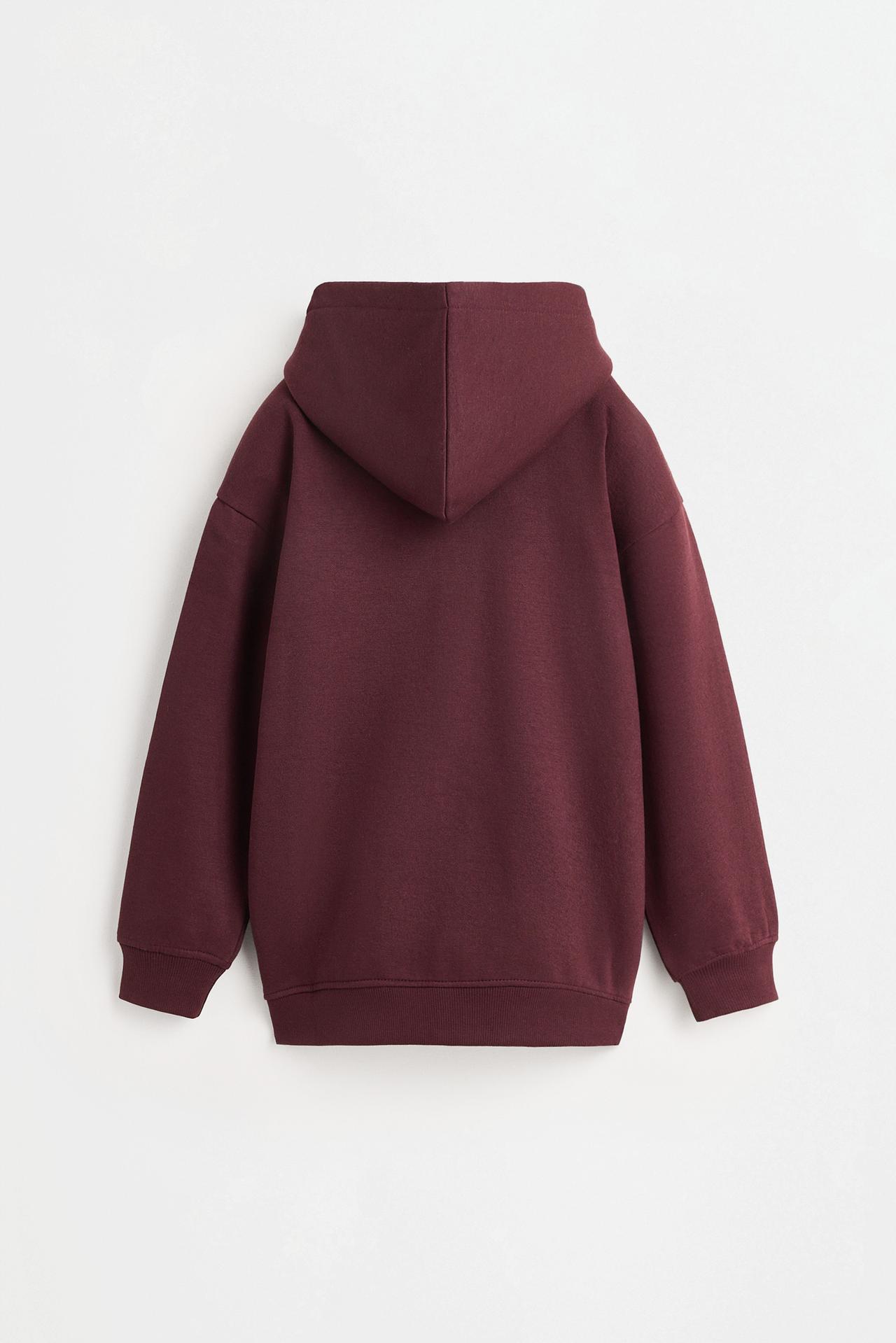 Zip-up hoodie — WINE
