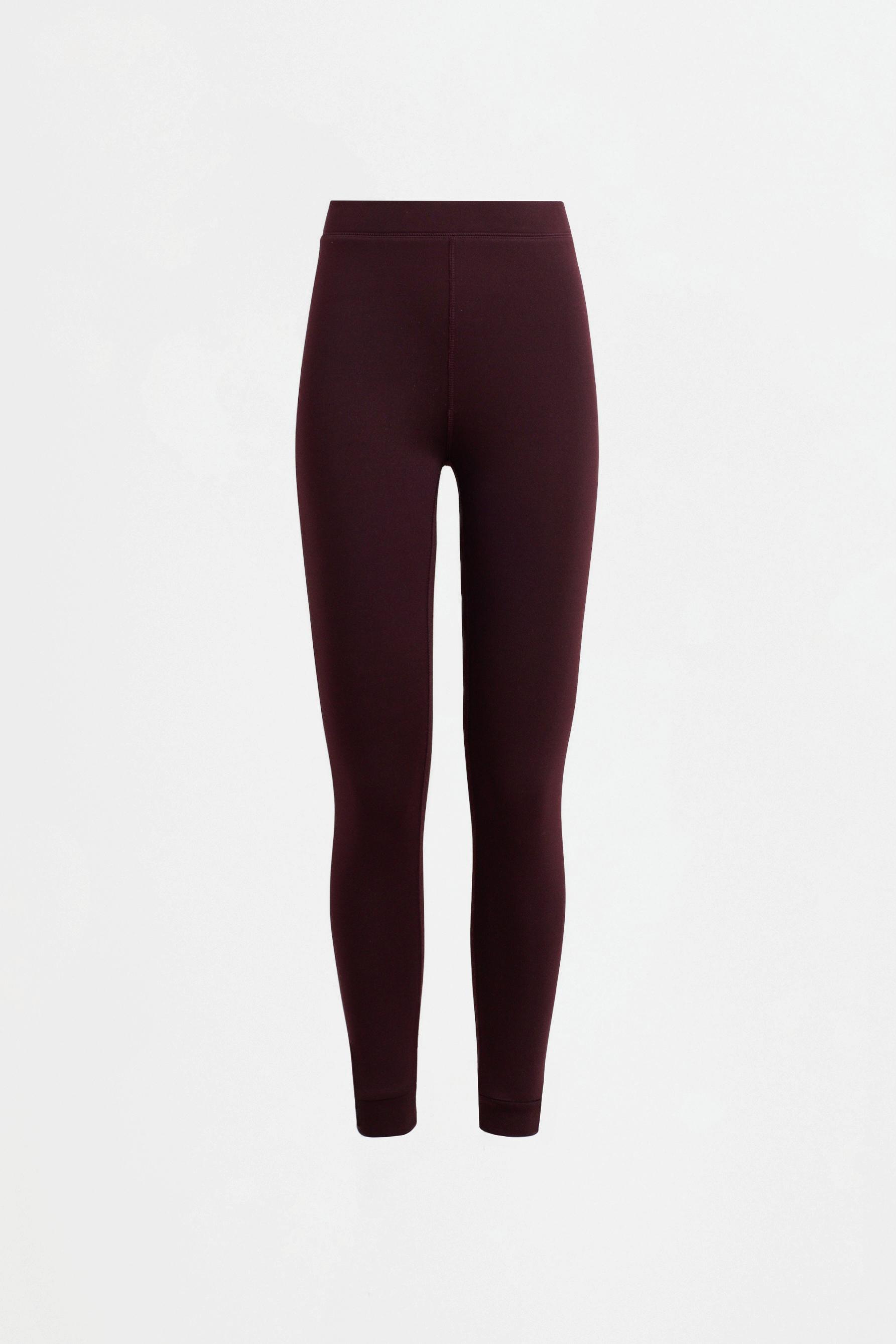 HEAVY WEIGHT thermal leggings (10°F to 48°F) — DARK BURGUNDY