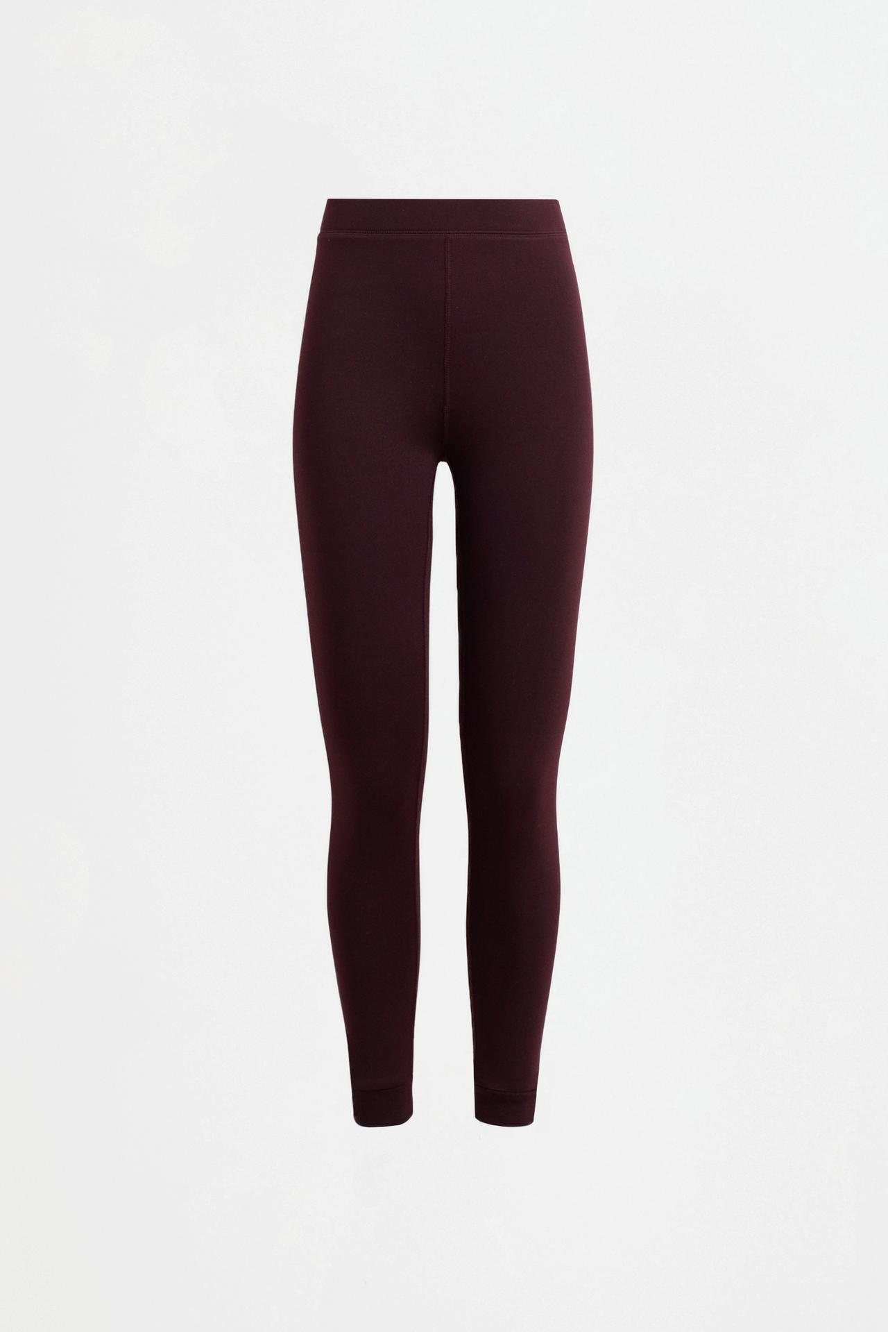 HEAVY WEIGHT thermal leggings (10°F to 48°F) — DARK BURGUNDY