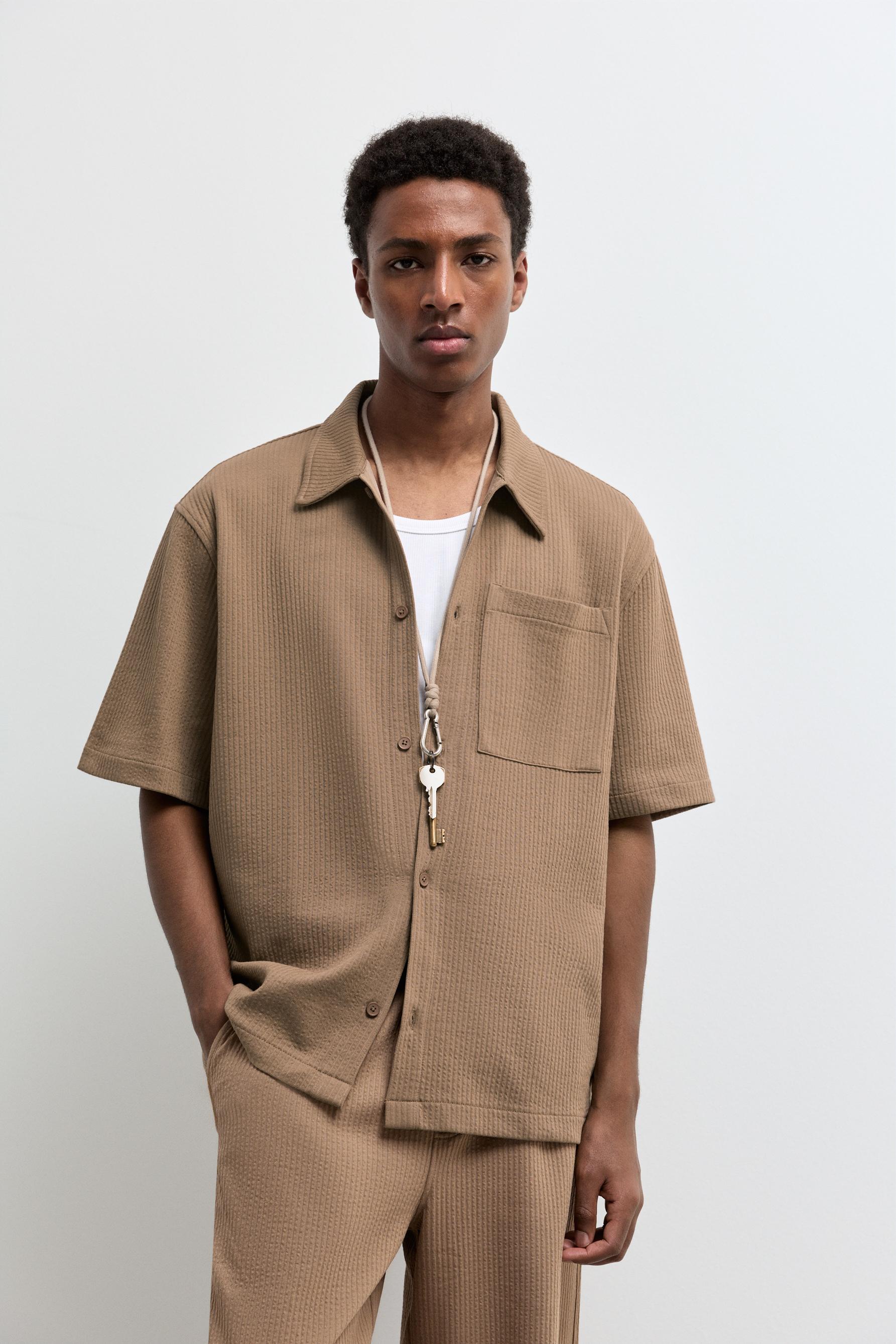 Texture shirt - Shirts - CLOTHING - Man | LEFTIES Morocco