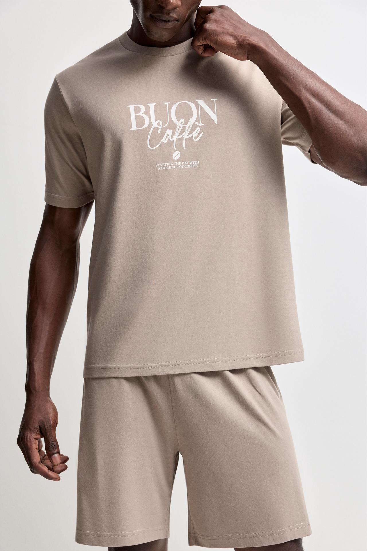 Short printed pyjamas — CAMEL