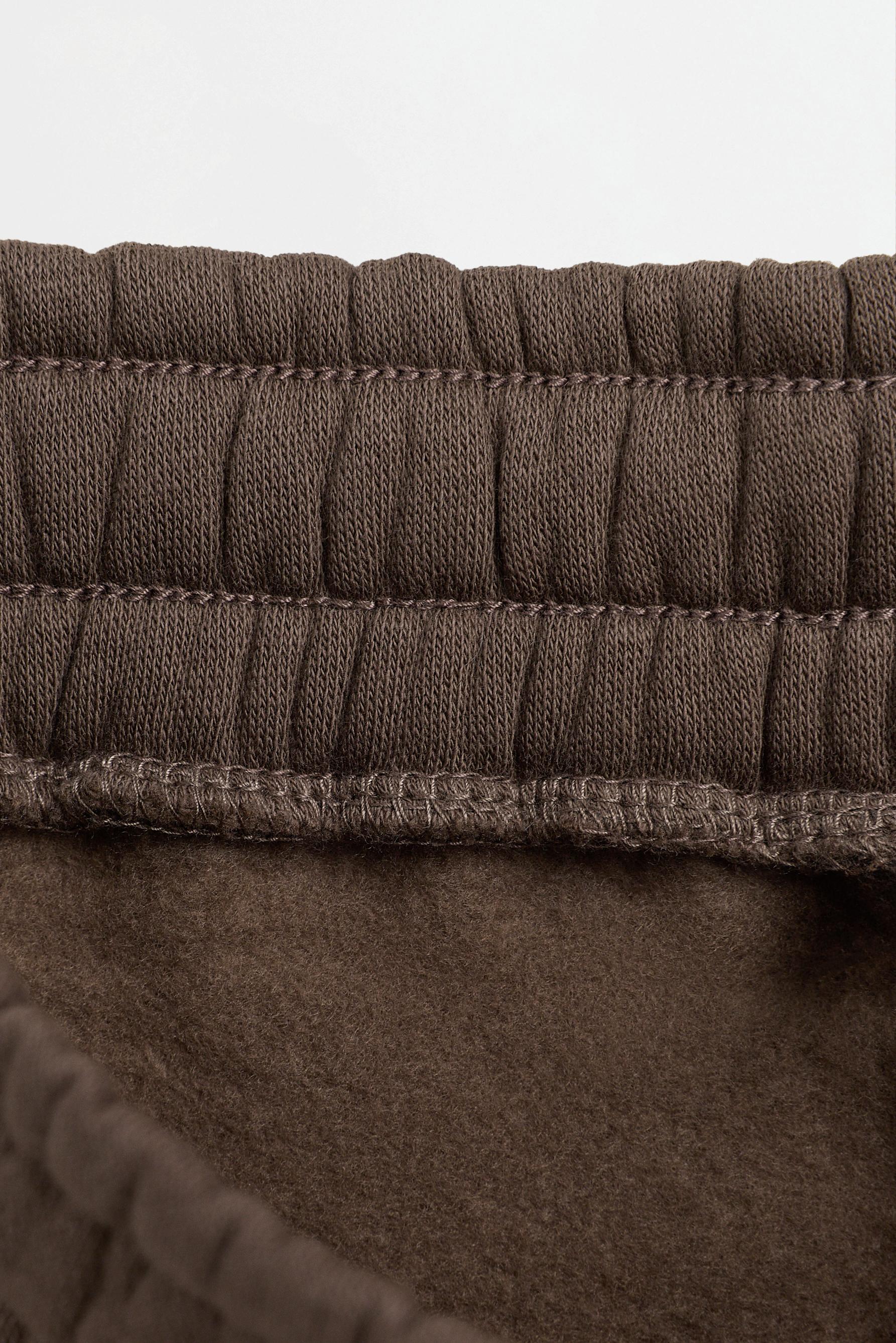 Ottoman plush joggers — CHOCOLATE