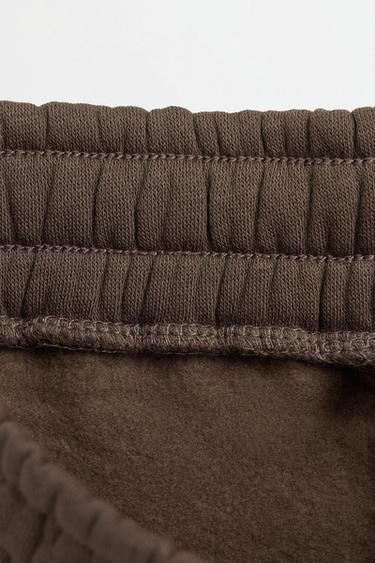 Ottoman plush joggers — CHOCOLATE 4