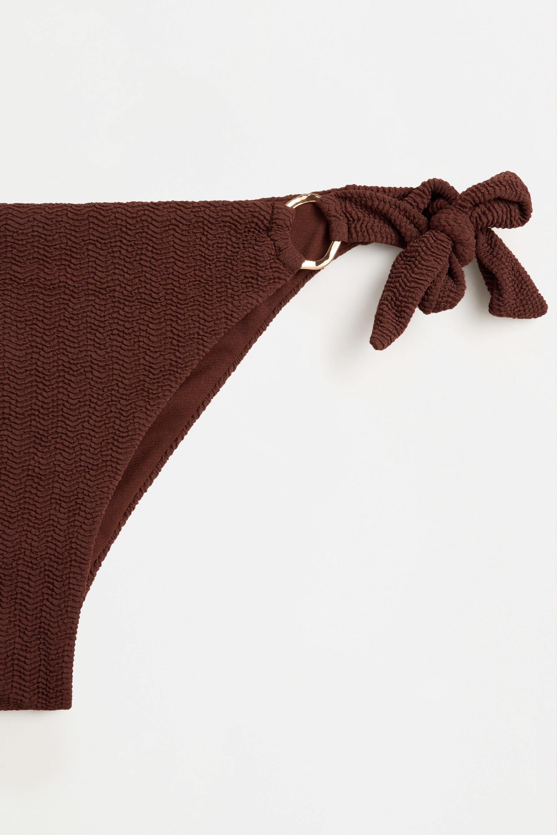 Jewel-detail bikini bottoms — CHOCOLATE