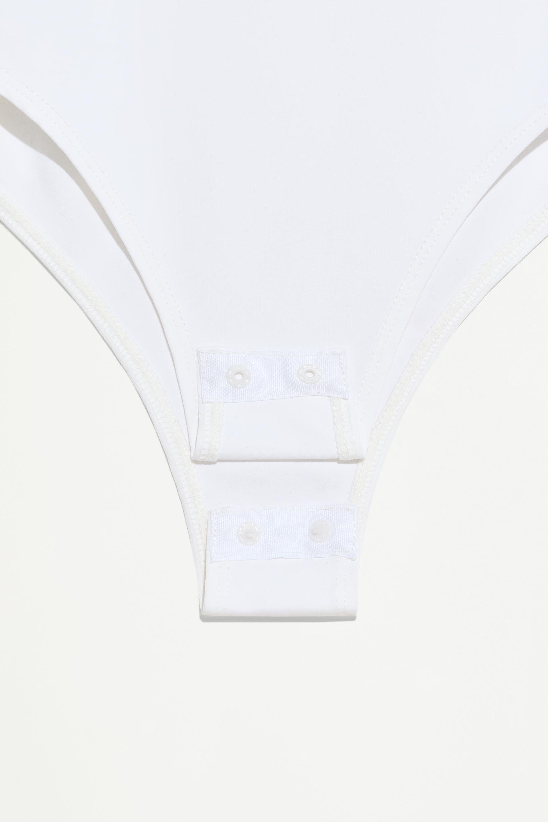 Polyamide strap bodysuit — WHITE