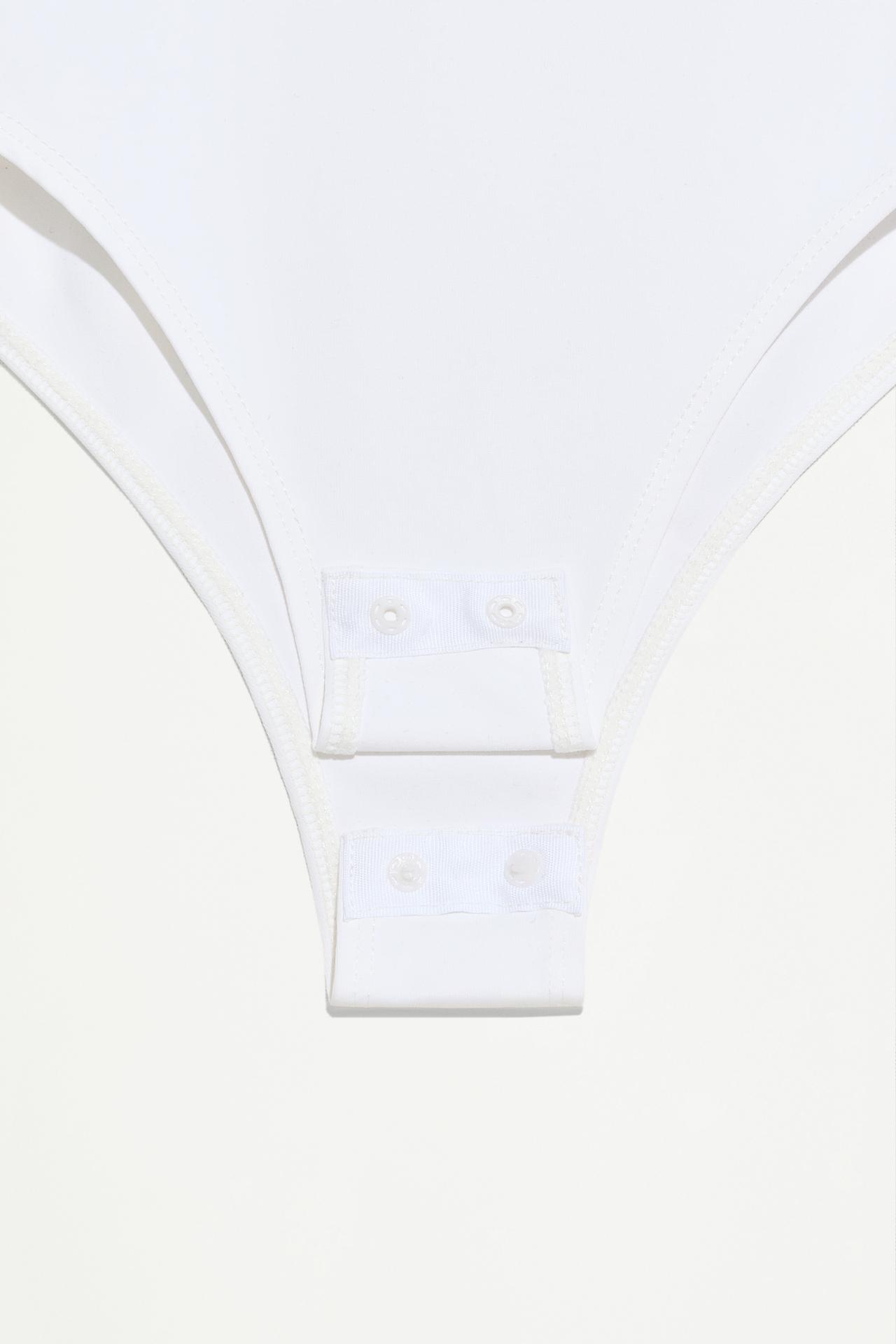 Polyamide strap bodysuit — WHITE