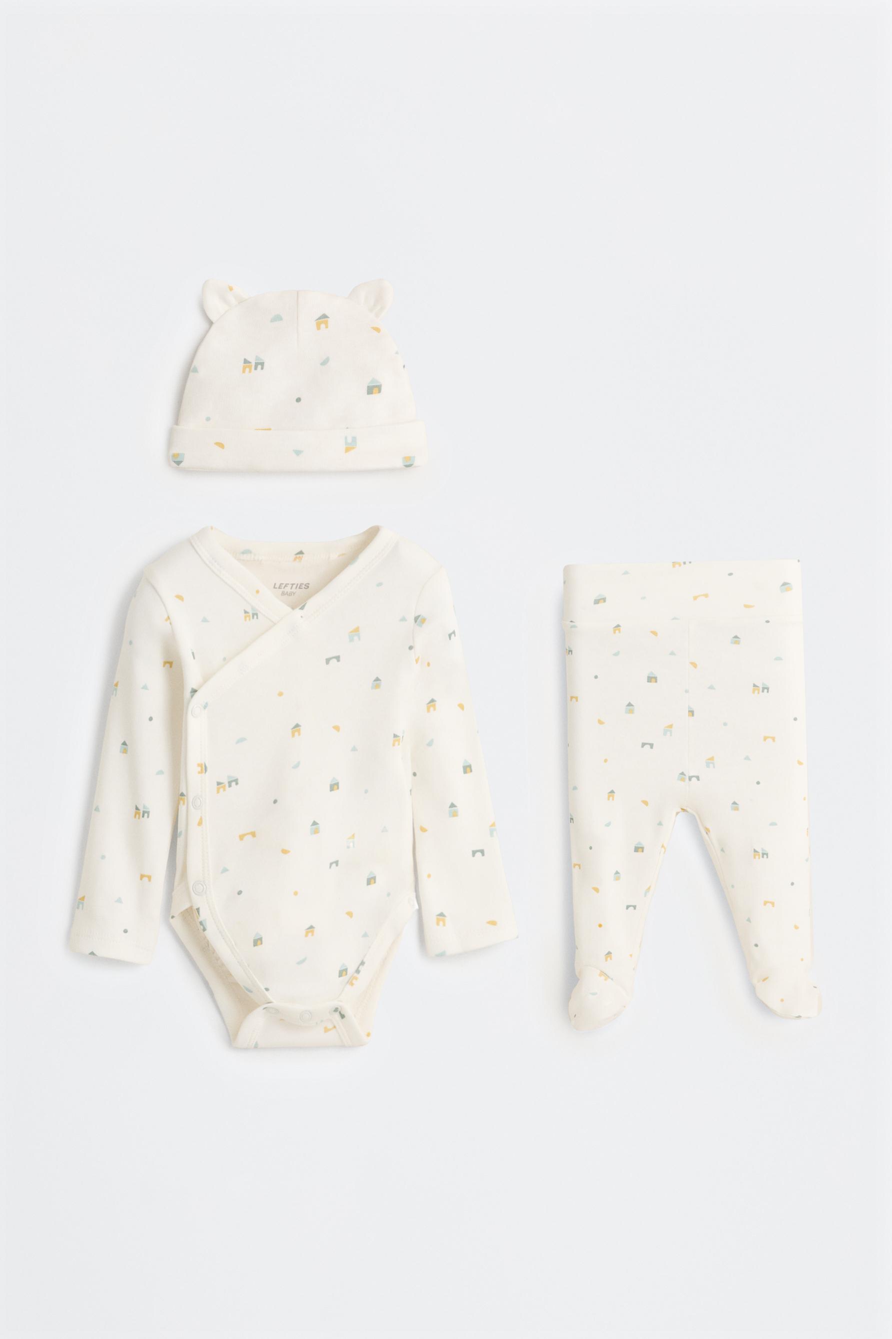 Conjunto de body, polaina y gorrito