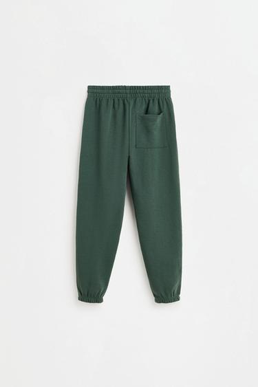 Solid plush trousers — BILLIARD GREEN 2