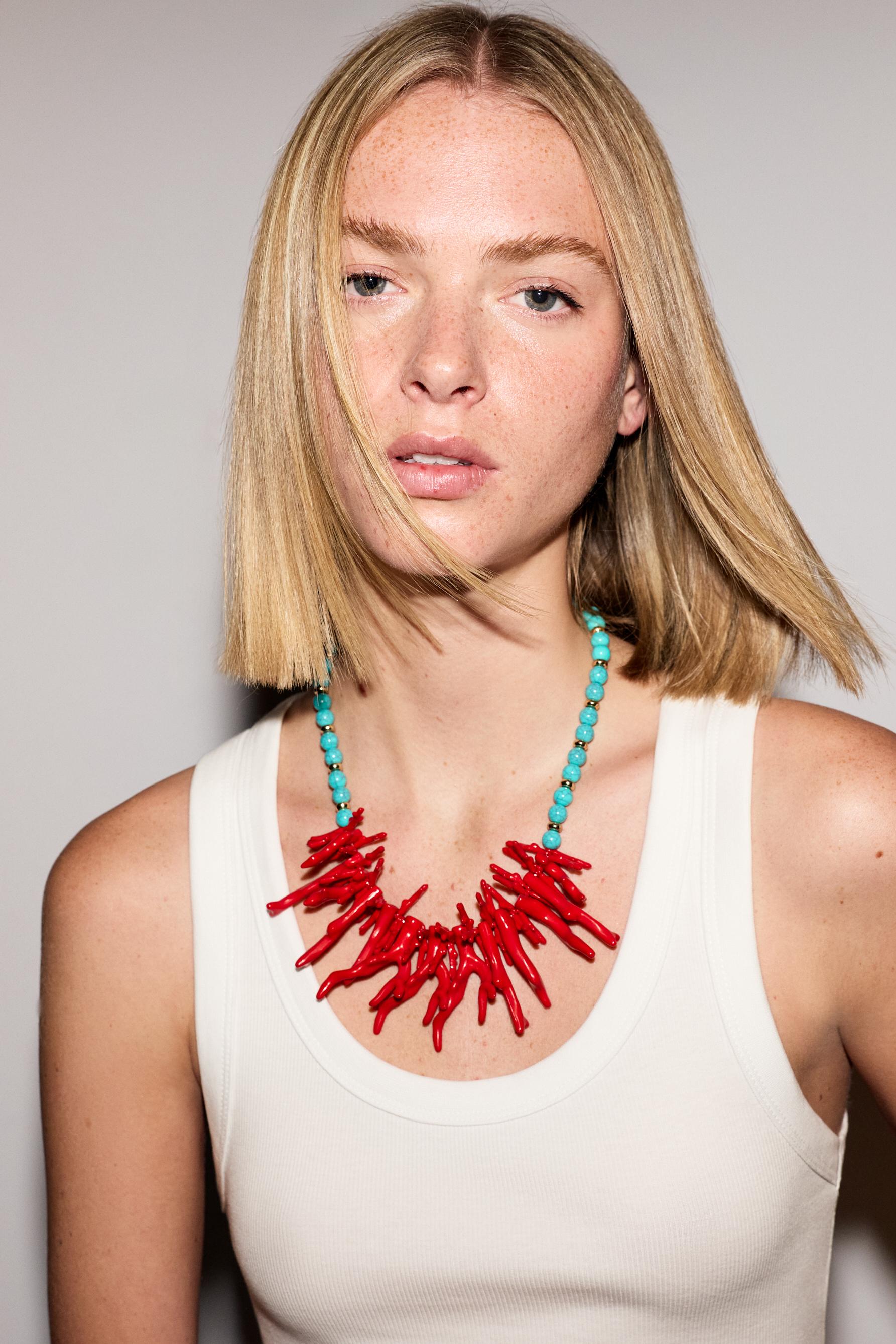 Collar abalorios marinos