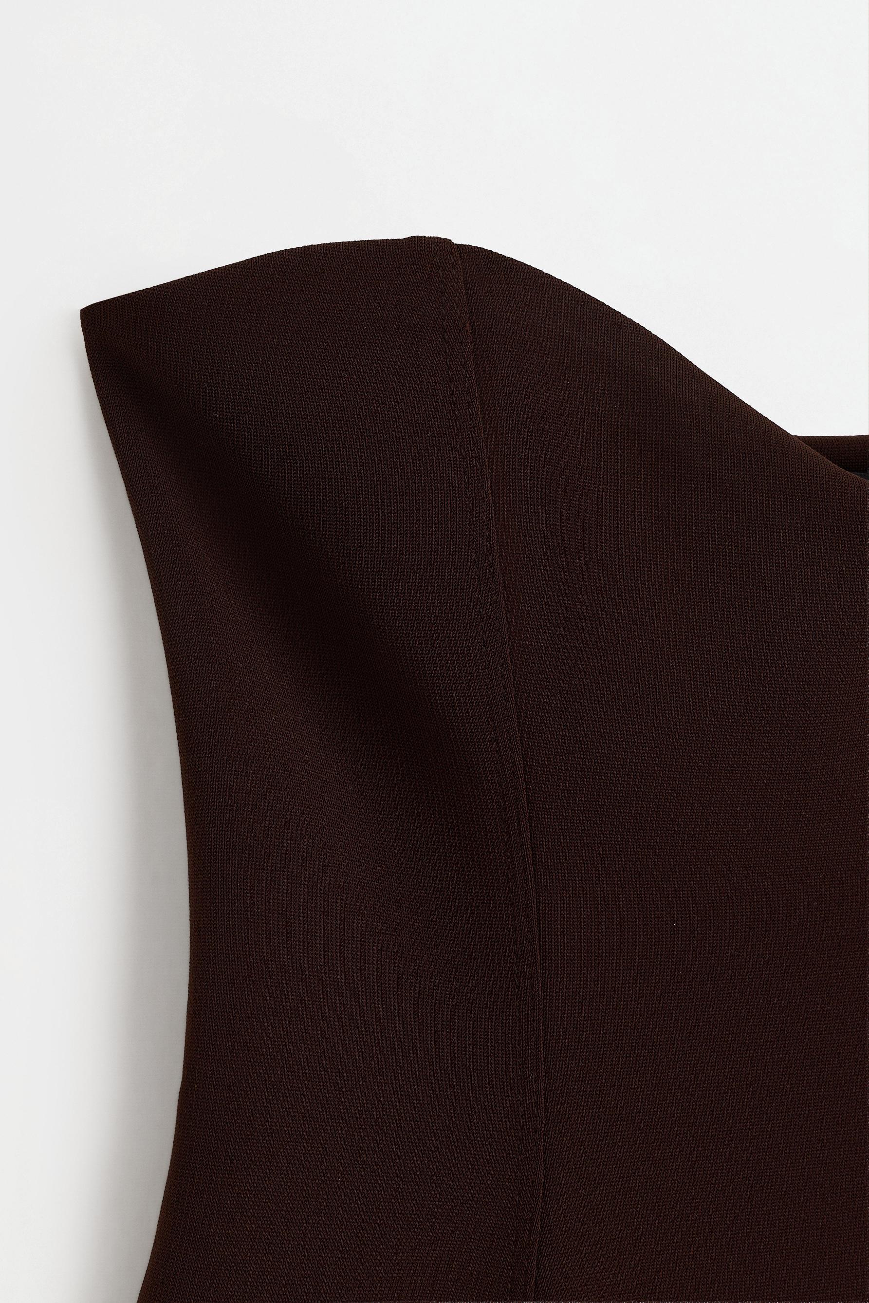 Peplum seam top — CHOCOLATE
