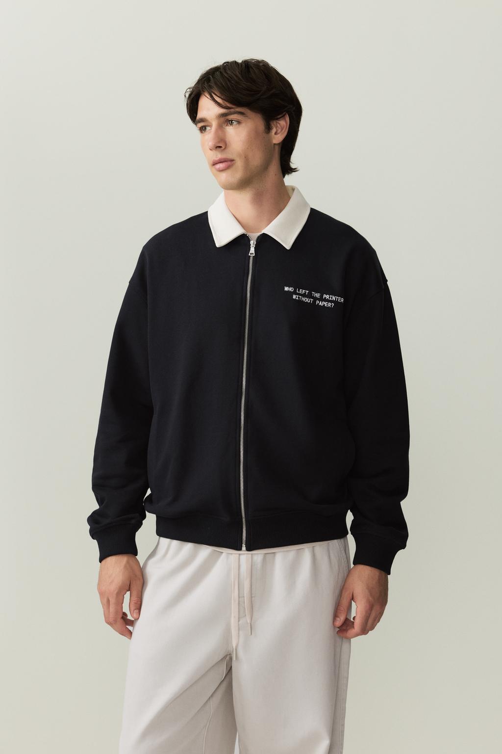 Embroidered lapel jacket