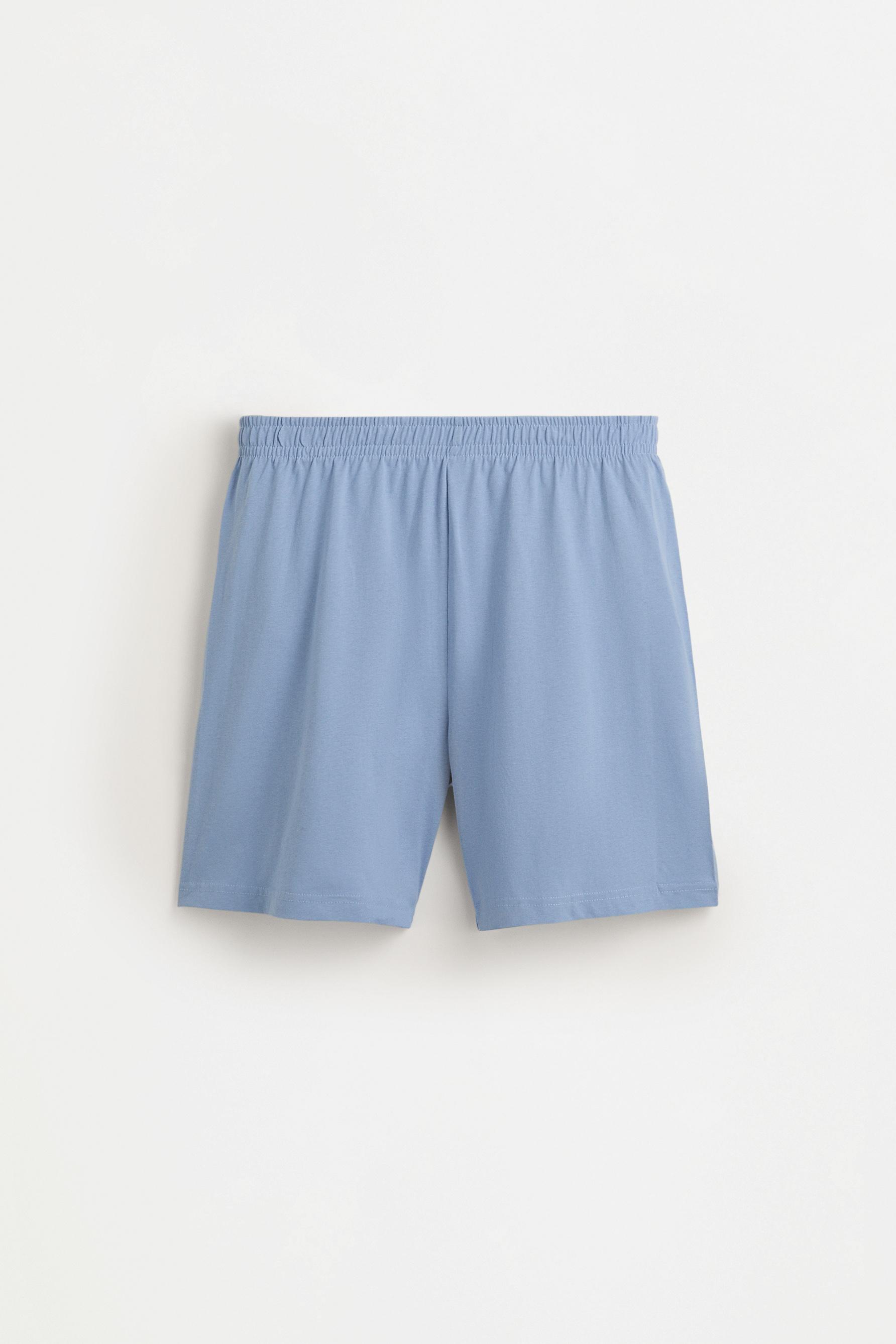 Short printed pyjamas — MEDIUM BLUE