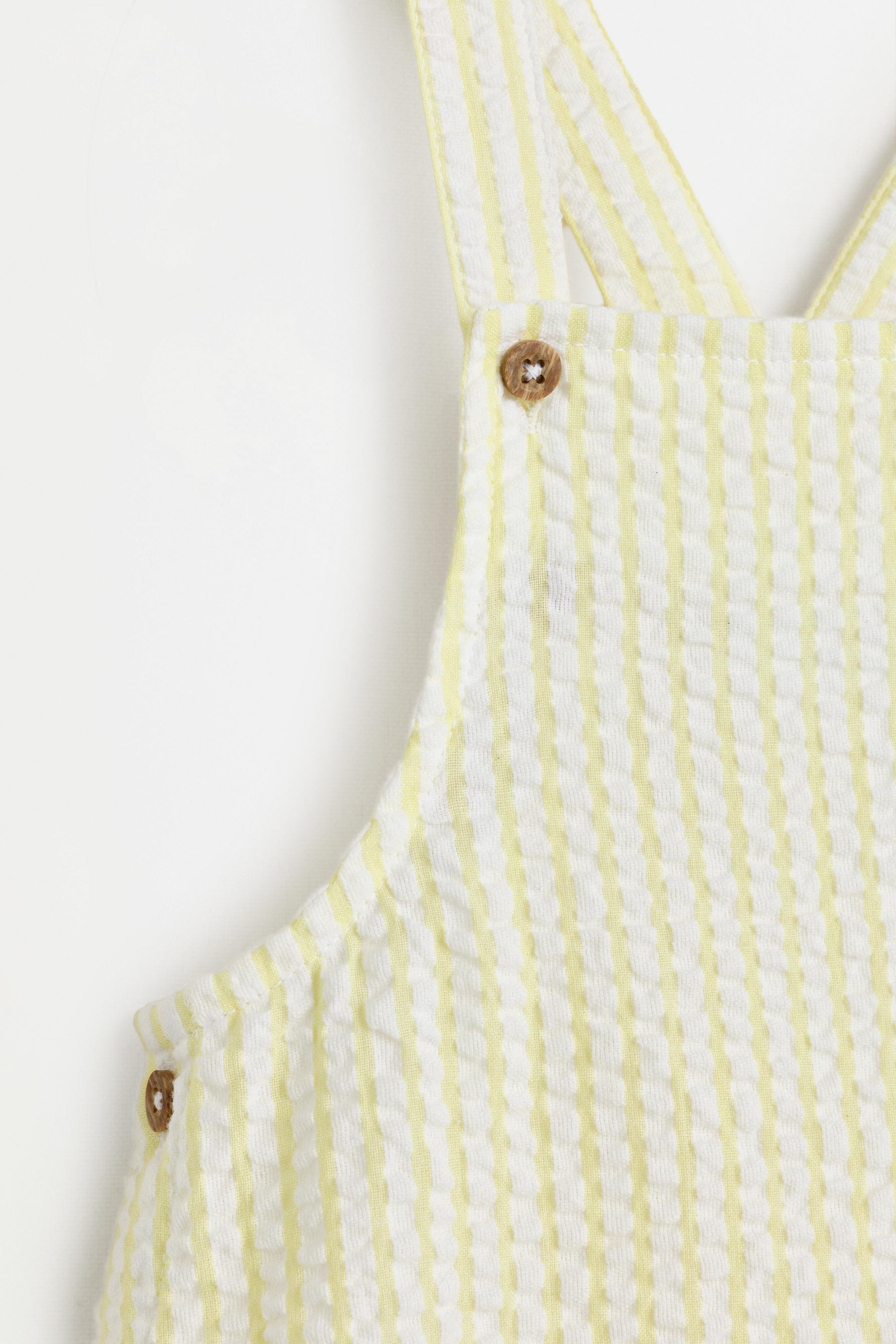 Striped bodysuit and short dungarees co-ord — TURQUOISE