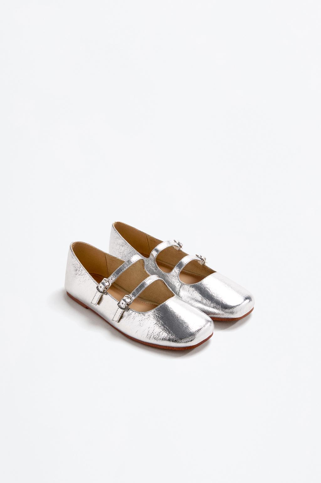 Double strap ballet flats