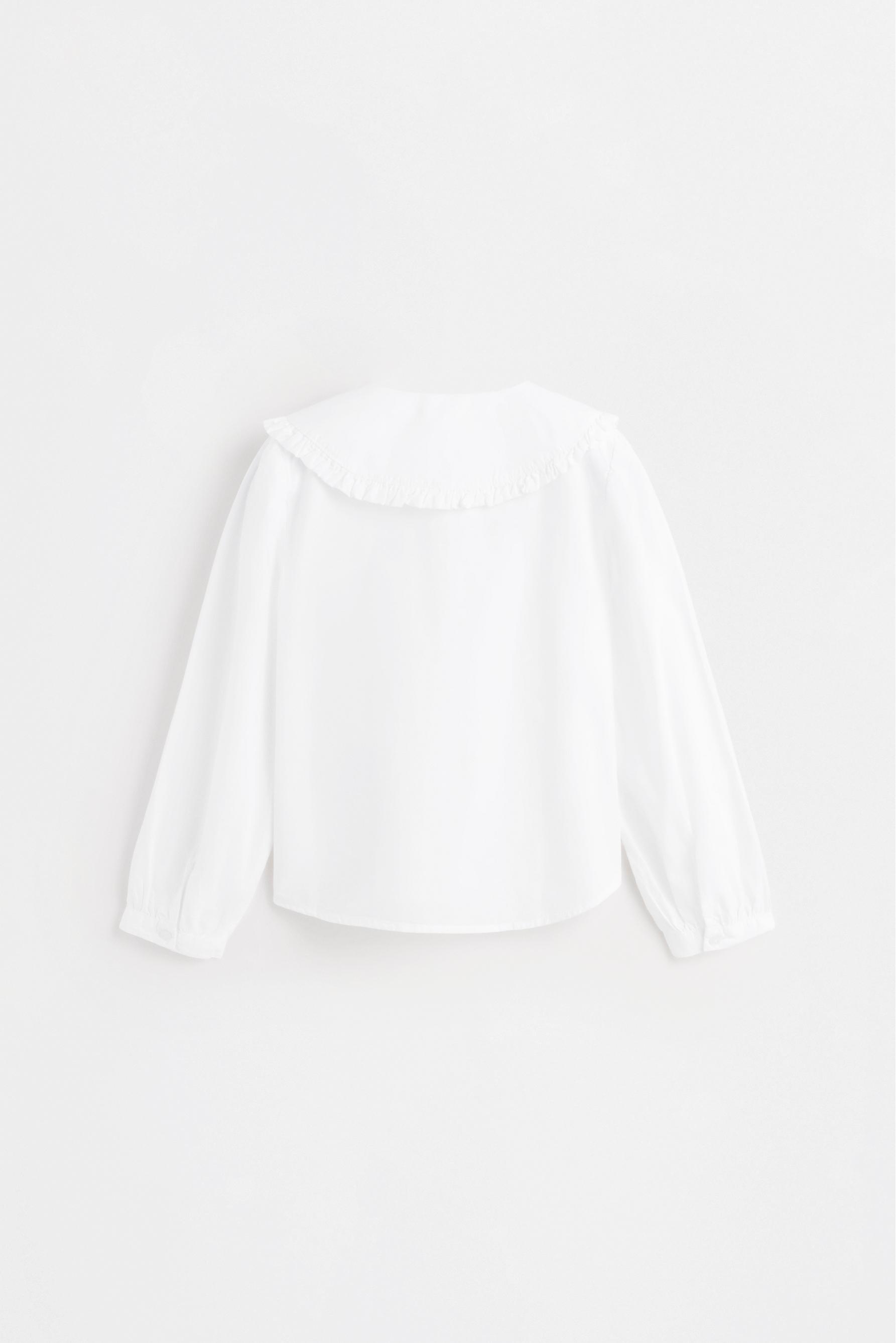 Peter Pan collar blouse — WHITE