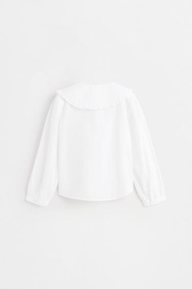 Peter Pan collar blouse — WHITE 4