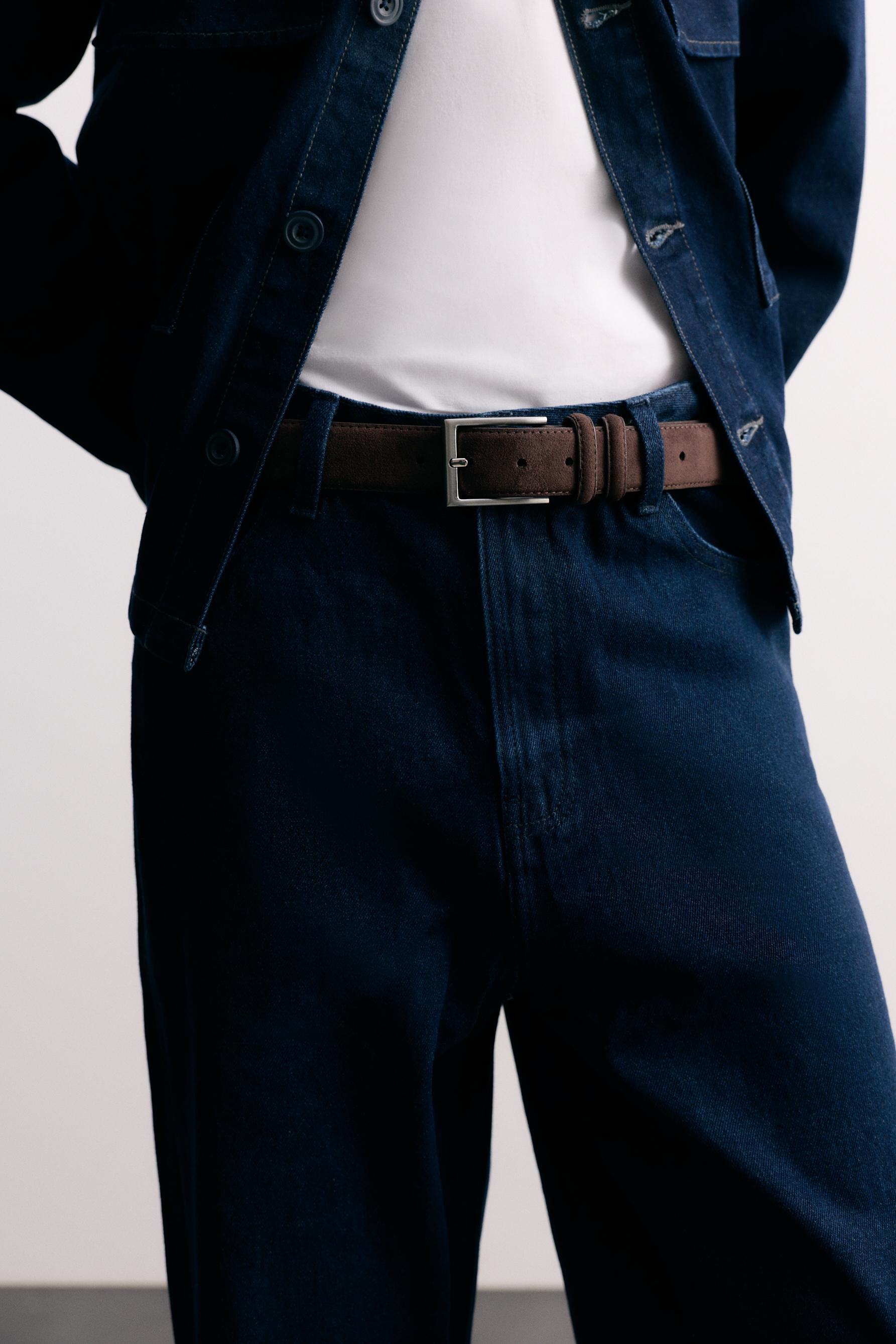 Cinturón vestir efecto ante