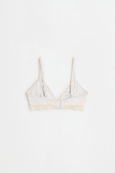 Lace triangle bra (2-pack) — BROWN 8