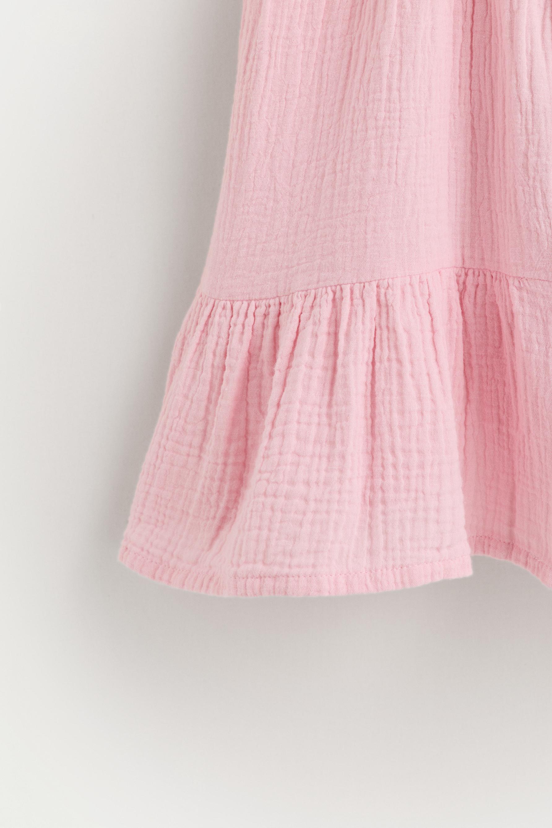 Elastic waist shirt dress — PINK