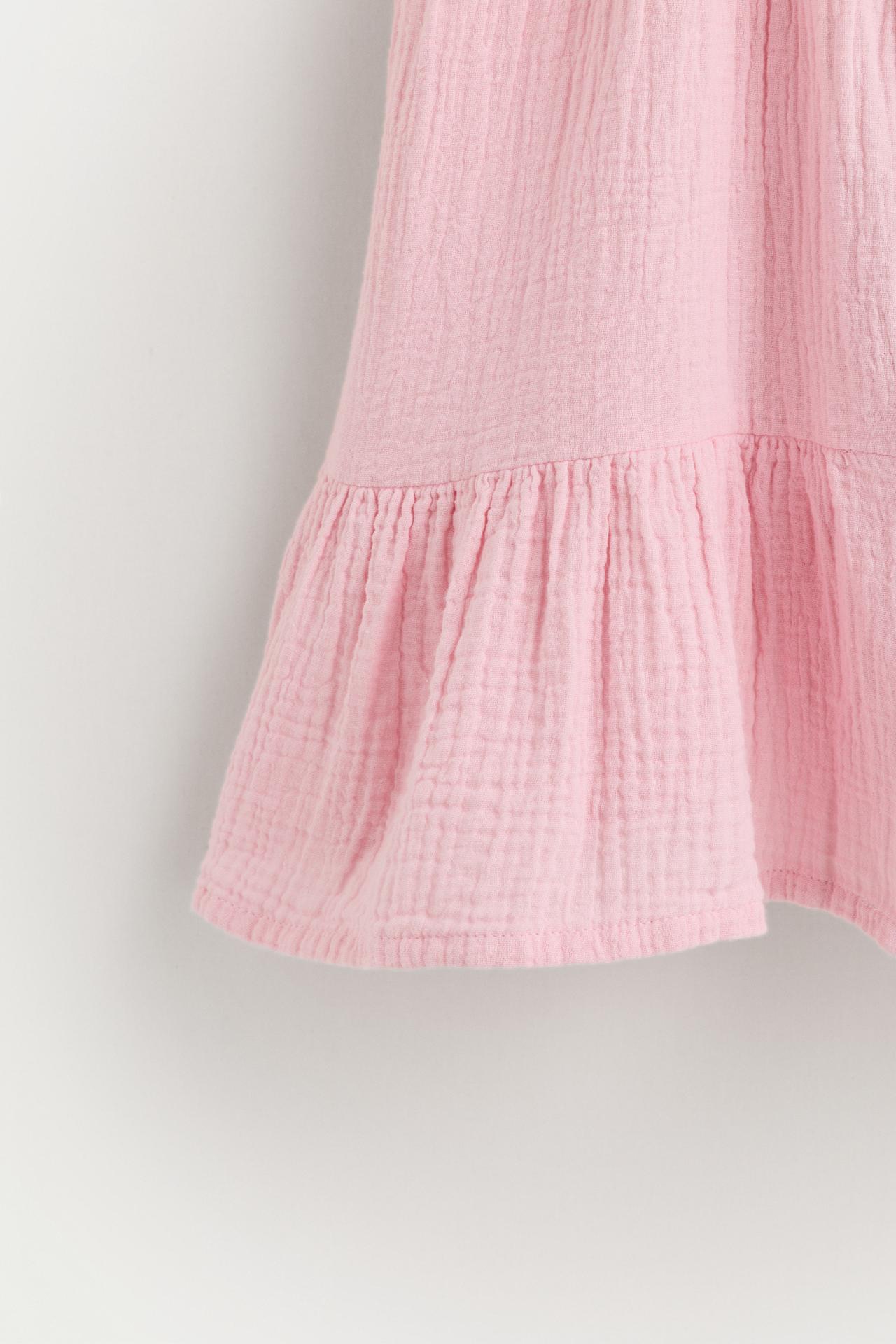Elastic waist shirt dress — PINK