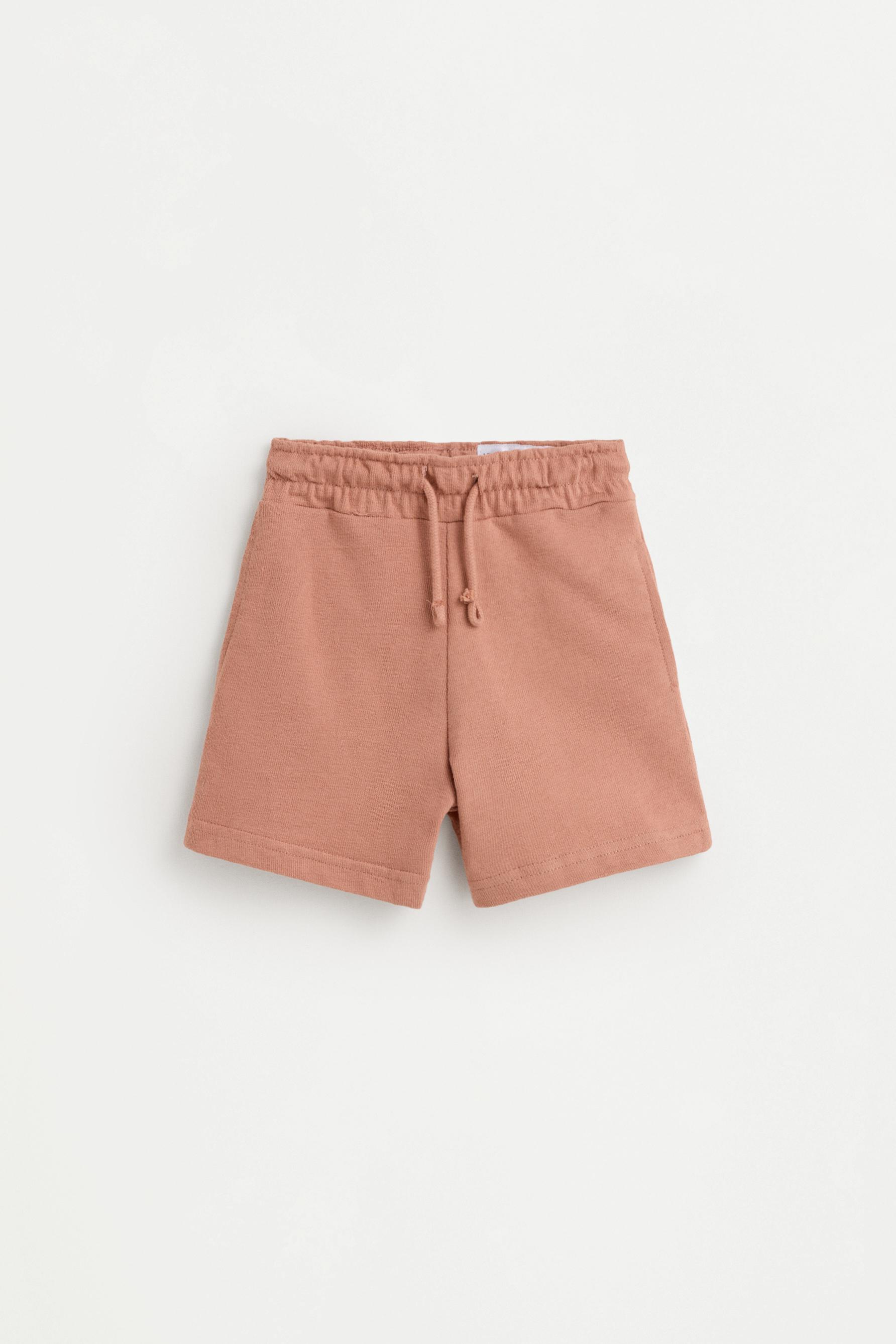 Rustic polo shirt and Bermuda shorts set — BURNT ORANGE
