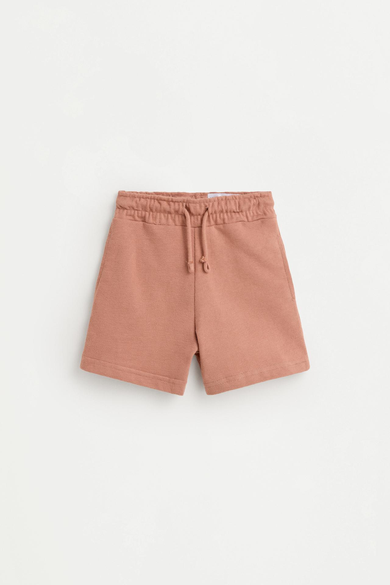 Rustic polo shirt and Bermuda shorts set — BURNT ORANGE